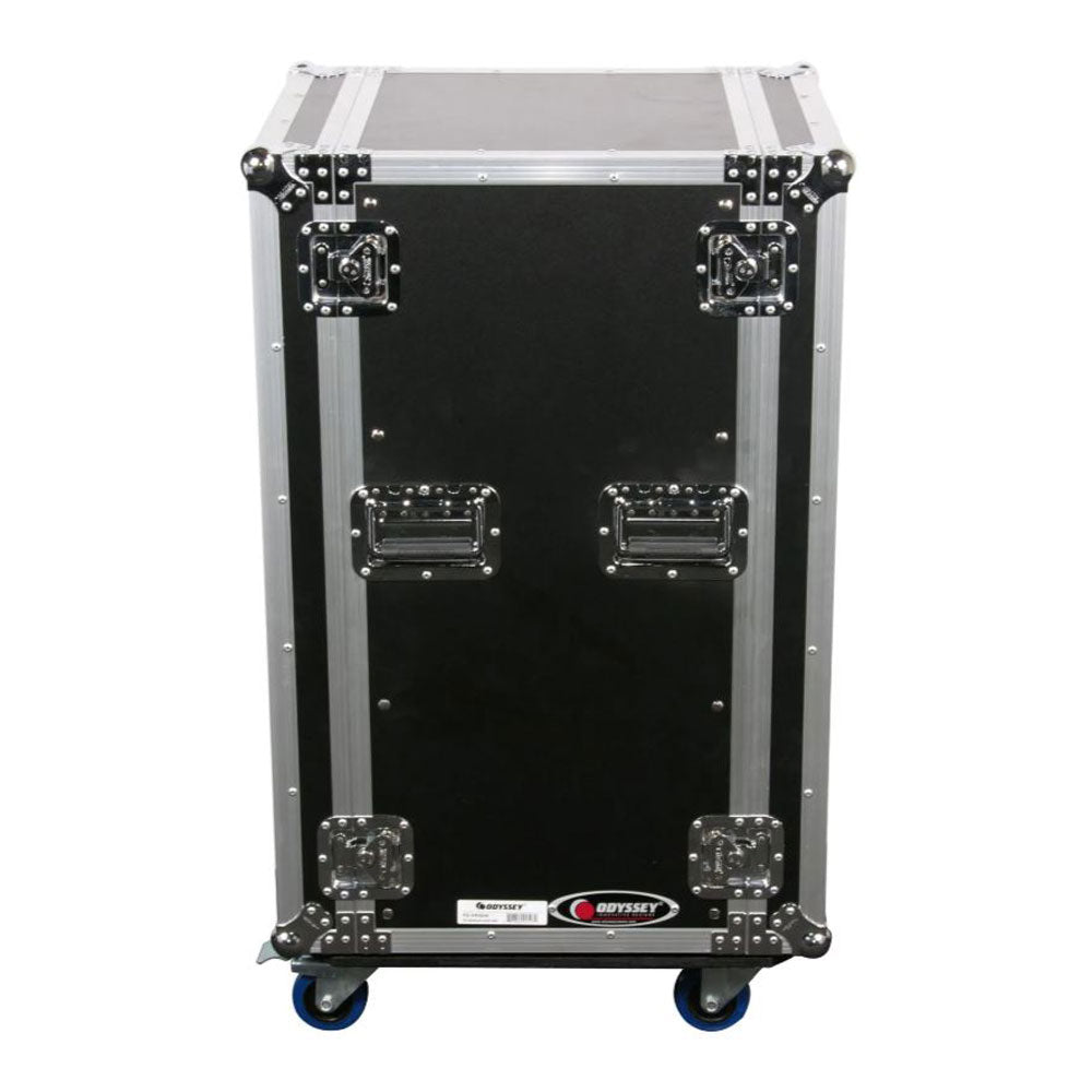 Odyssey FZAR20W Heavy Duty Portable Flight Zone 20 Space Amp Rack With Wheels - VMInnovations