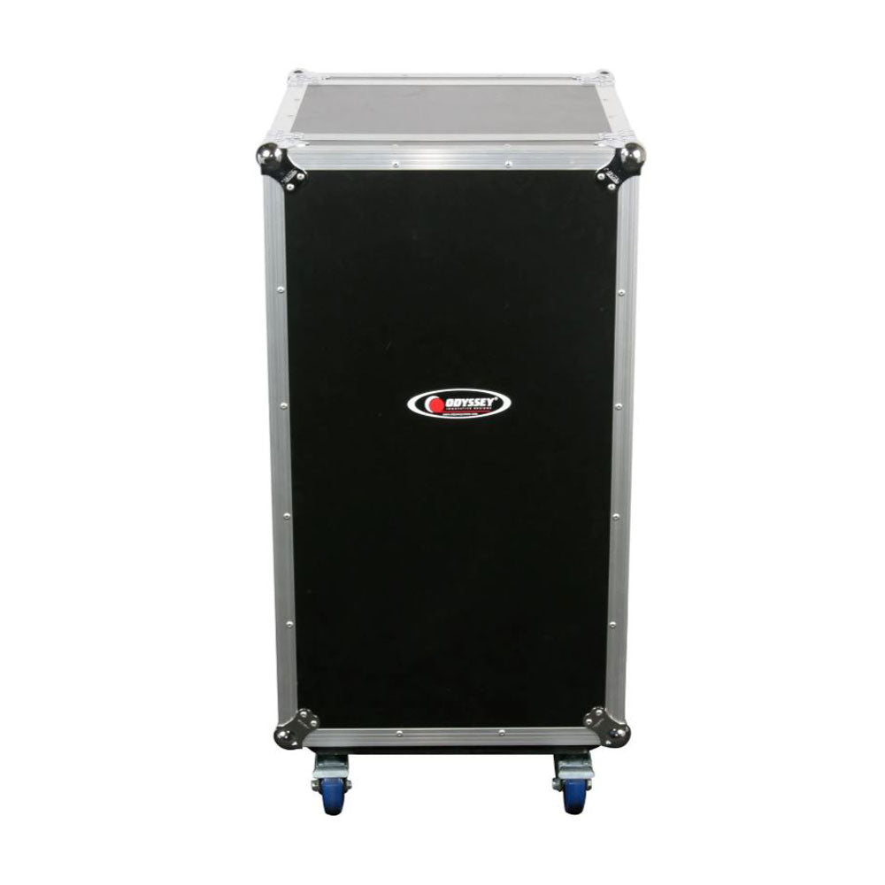Odyssey FZAR20W Heavy Duty Portable Flight Zone 20 Space Amp Rack With Wheels - VMInnovations