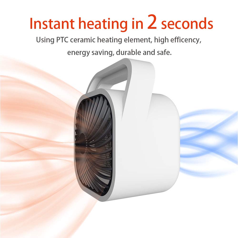Geek Heat 500 Watt Mini Personal Portable Ceramic Fan Space Heater (Used)