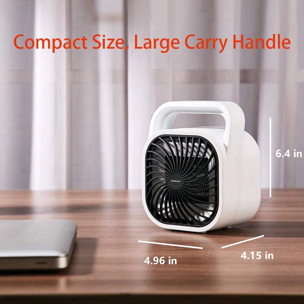 Geek Heat 500 Watt Mini Personal Portable Ceramic Fan Space Heater (Open Box)