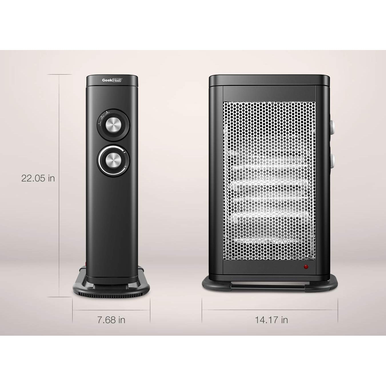 Geek Heat HQ28-15M Infrared & Convection Electric Portable Space Heater (2 Pack) - VMInnovations
