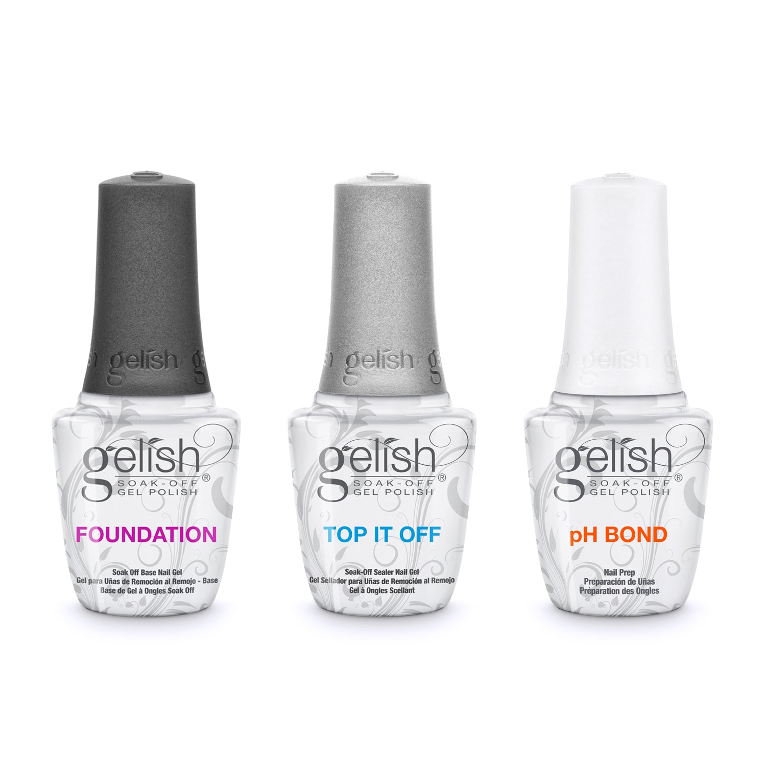 Gelish 18G LED Nail Polish Curing Light & Terrific Trio Gel Polish Essentials - VMInnovations