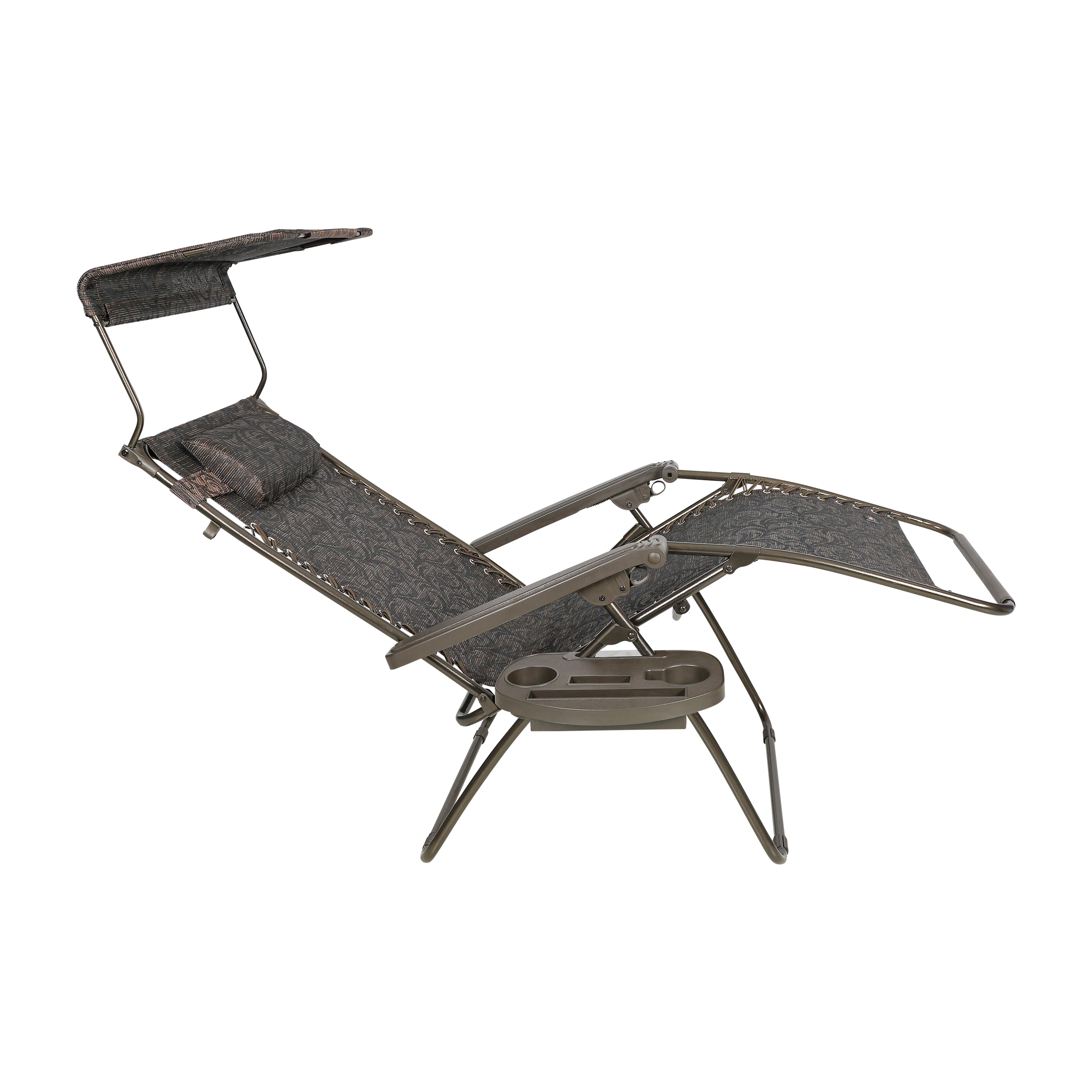Bliss Hammocks 2 Pack 30" Wide XL Zero Gravity Outdoor Lounge Chair with Canopy