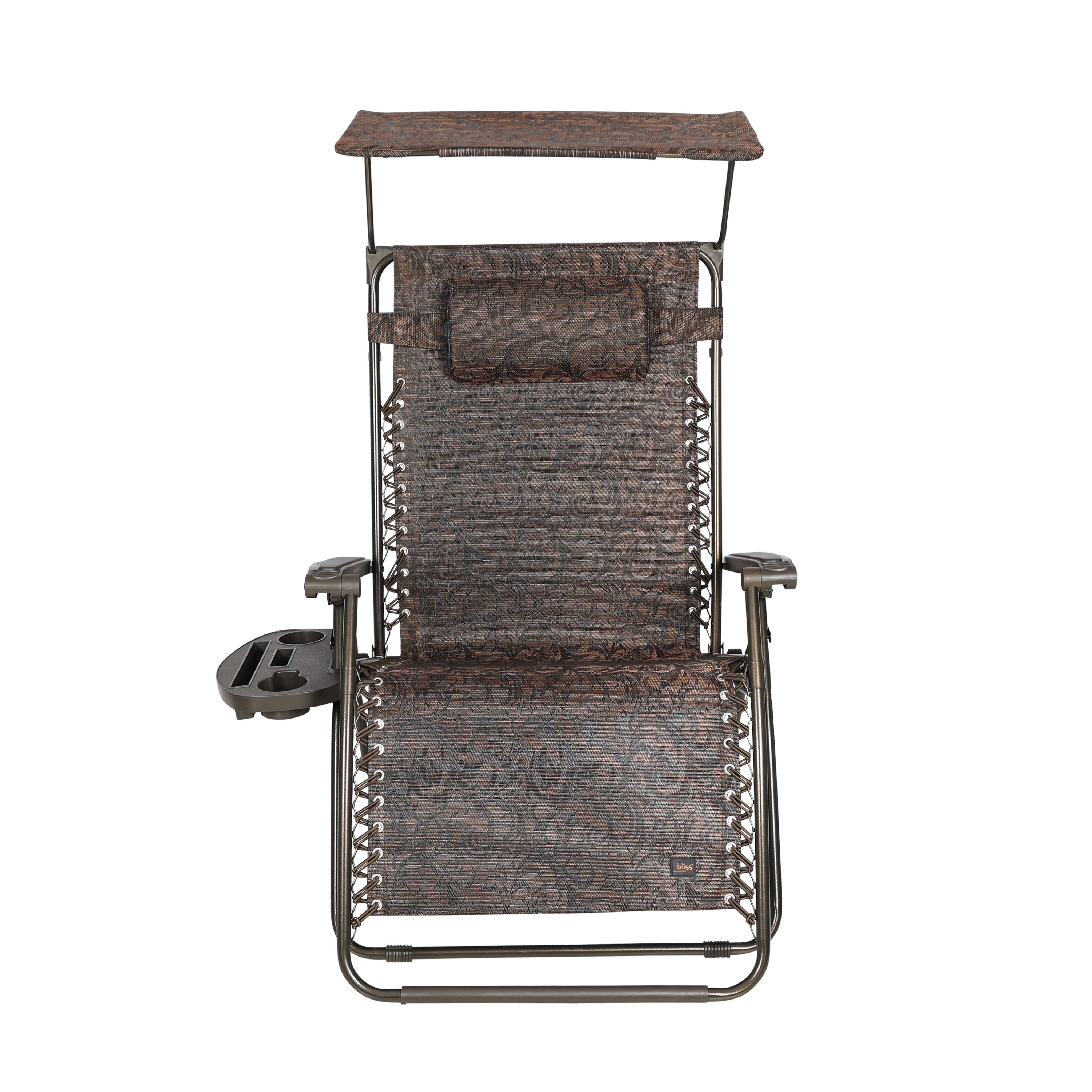 Bliss Hammocks 2 Pack 33" Wide XXL Zero Gravity Outdoor Lounge Chair with Canopy