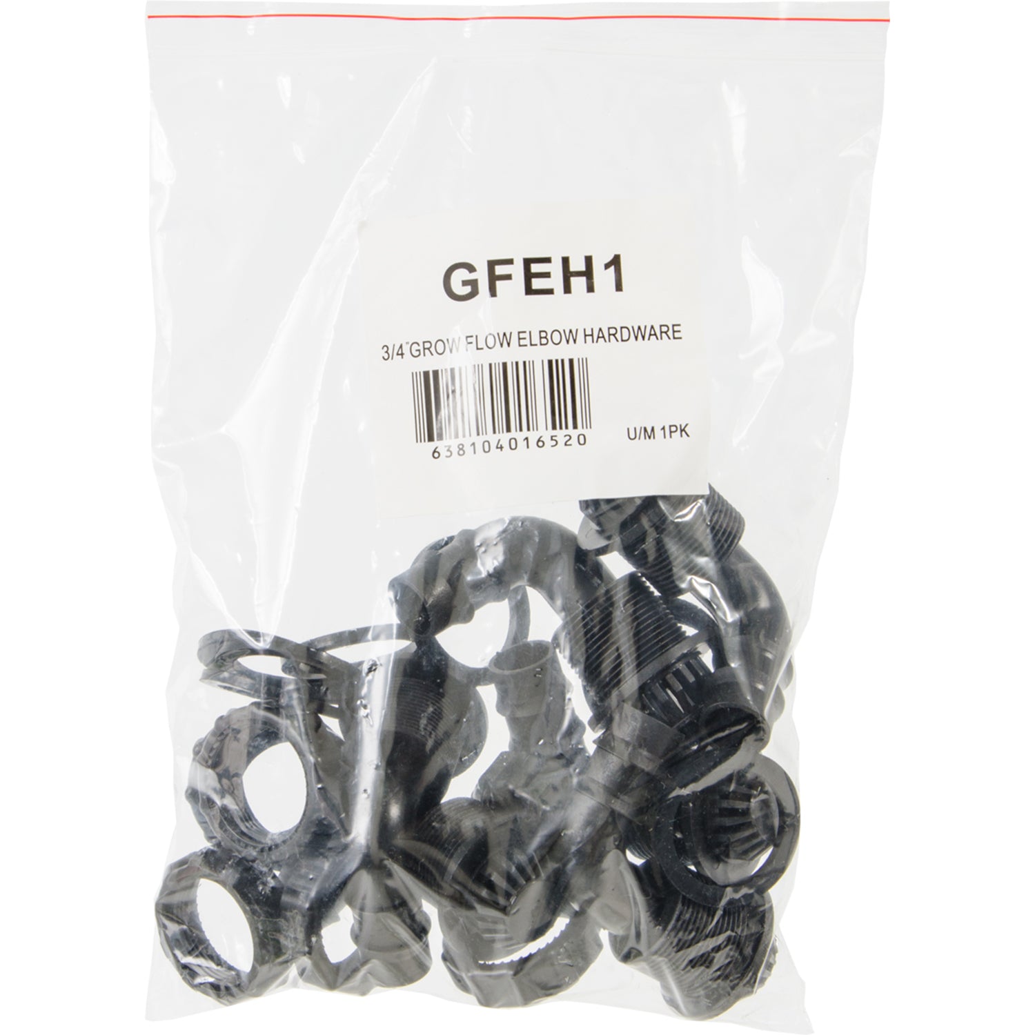 Active Aqua GFEH1 Grow Flow 3/4 In. Hydroponic Garden Elbow Hardware Kit, 6 Pack - VMInnovations