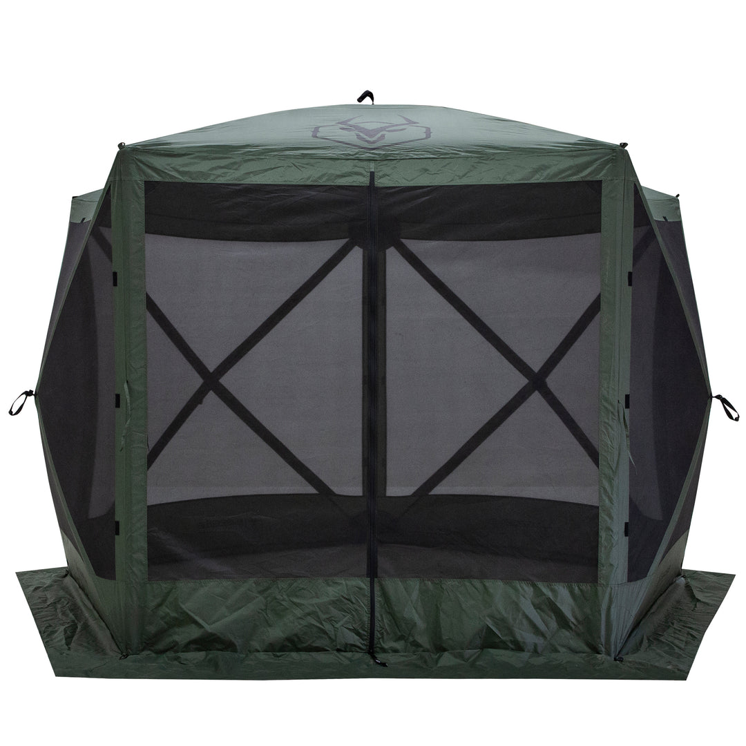 Gazelle Pop Up Portable 4 Person Camping Gazebo Day Tent w/ Mesh Windows (Used) - VMInnovations