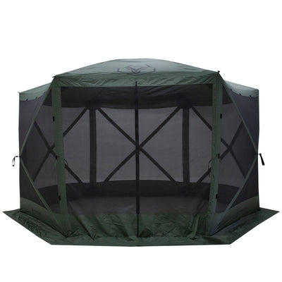 Gazelle Pop Up 8 Person Camping Gazebo Day Tent w/ Mesh Windows (Open Box)