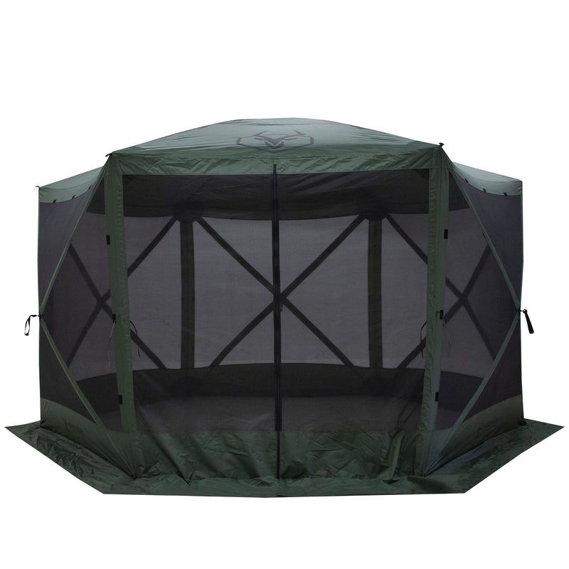Gazelle Pop Up 8 Person Camping Gazebo Day Tent w/ Mesh Windows (Open Box)