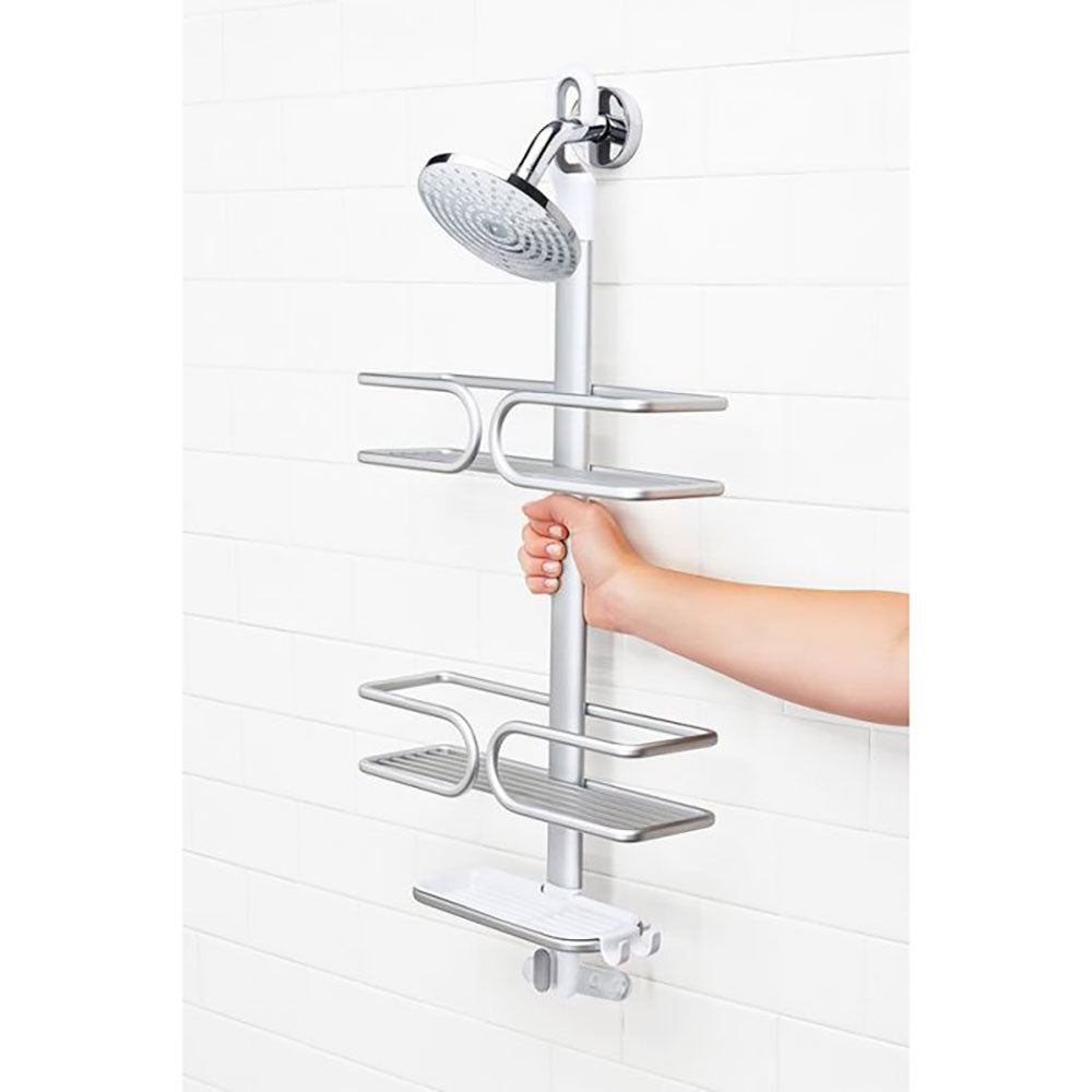 Oxo Good Grips Aluminum 3 Shelf Hanging Shower Caddy Holder, Chrome (Used)