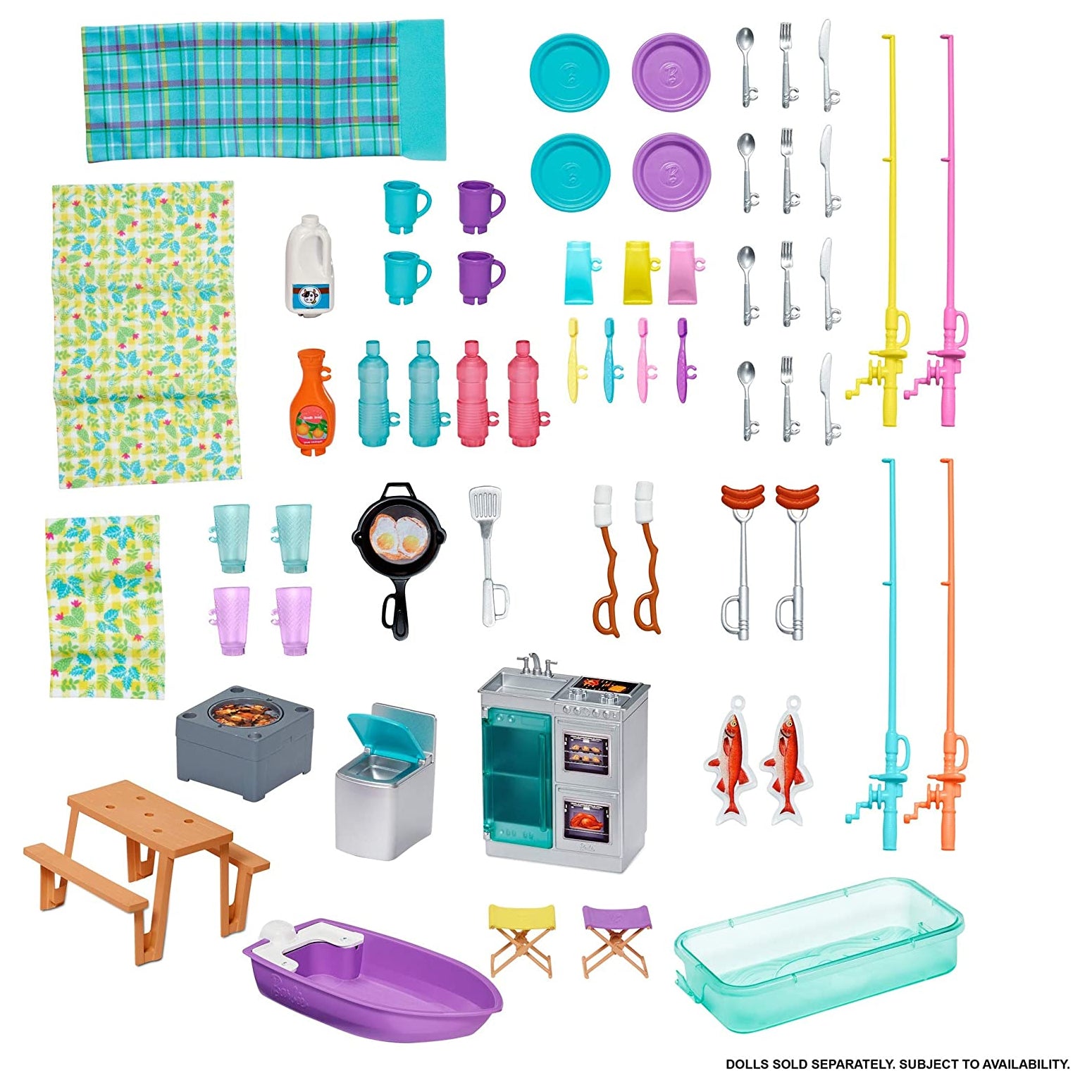 Barbie GHL93 3-in-1 DreamCamper Transforming Vehicle Play Set w/ 50 Accessories