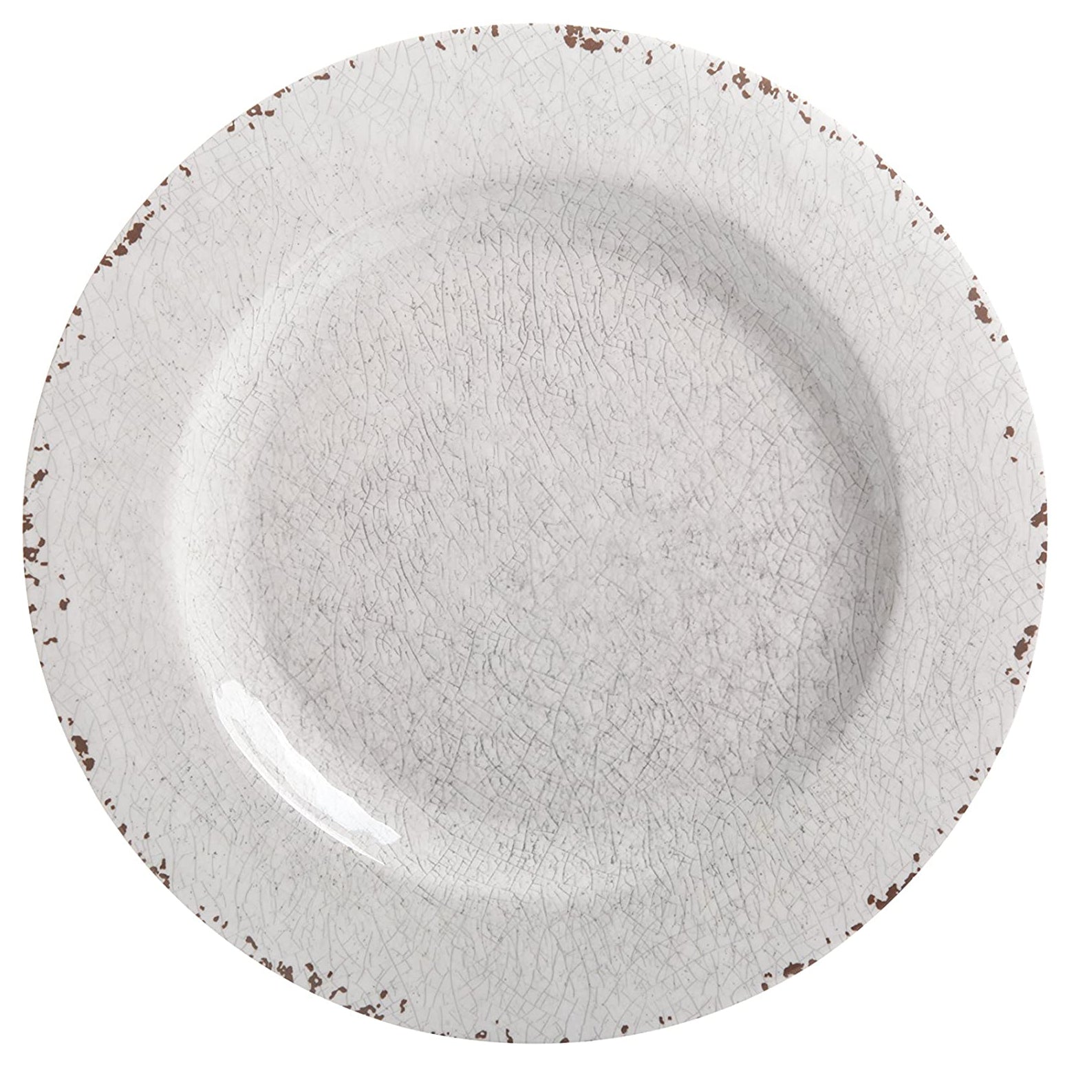 Gibson Studio California Mauna 12 Piece Durable Melamine Dinnerware Set, Ice - VMInnovations