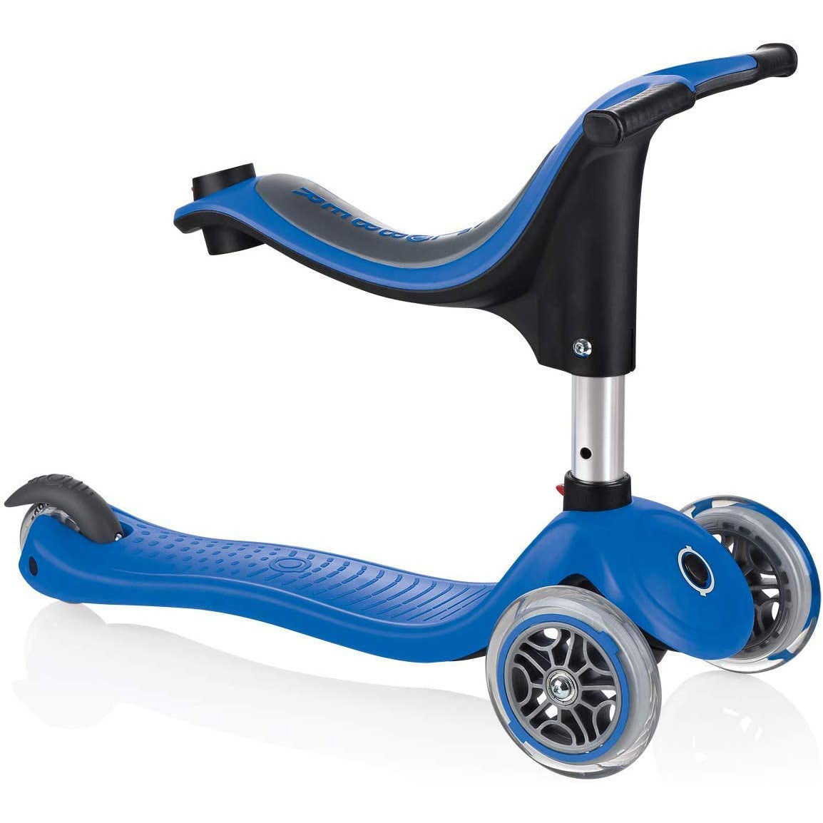 Globber Go Up Sporty Kids Versatile 3-Wheel Riding Kick Scooter Bike, Navy Blue