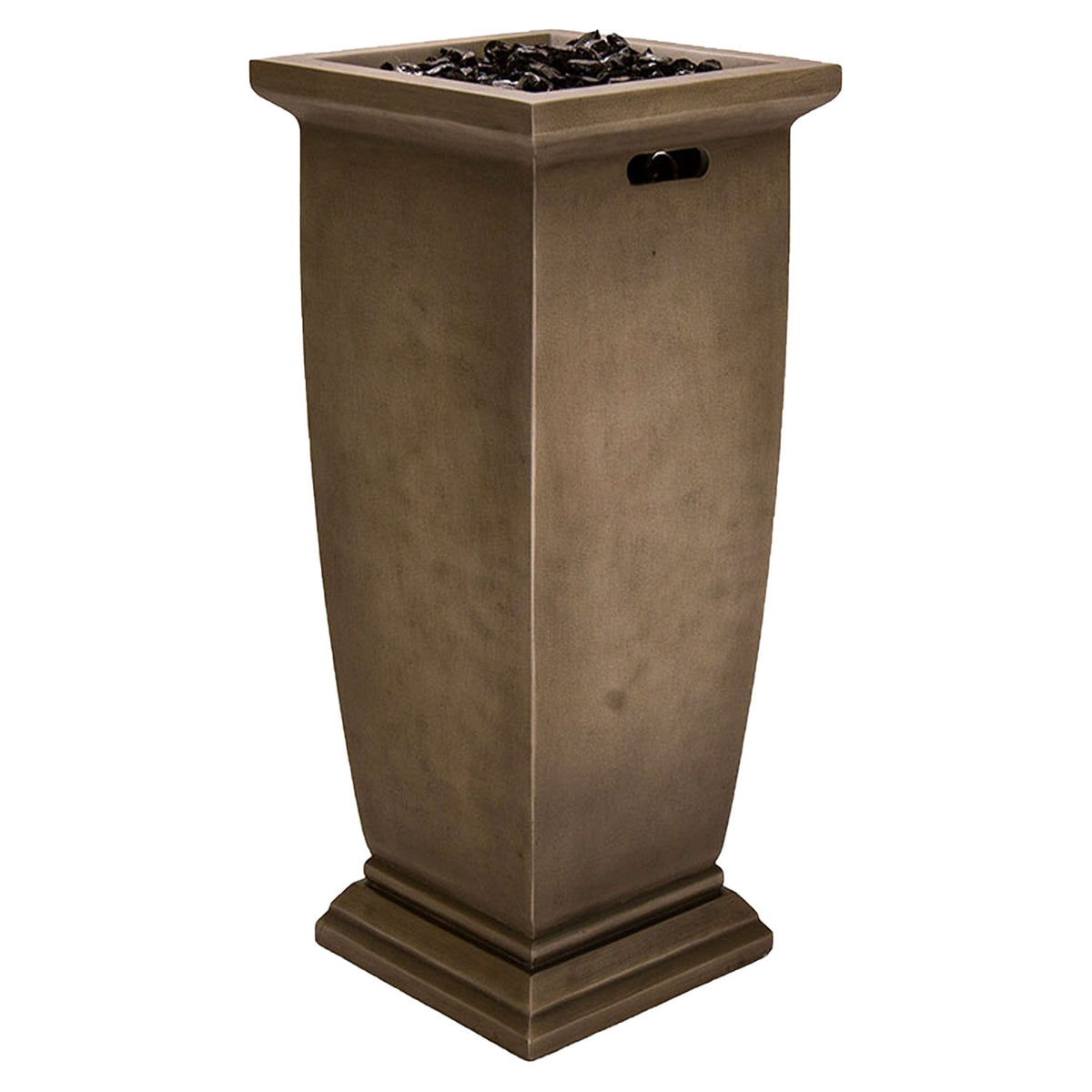 Endless Summer Stainless Steel Decorative Faux Stone Patio Gas Fire Pit(Damaged)