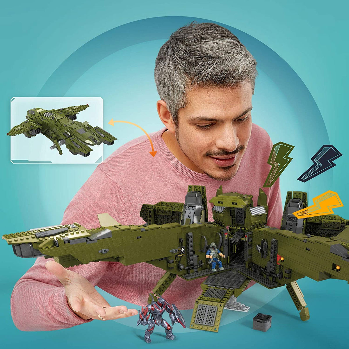 Mega Construx HALO Infinite Pelican Building Block Toy Ages 10 & Up (Open Box)