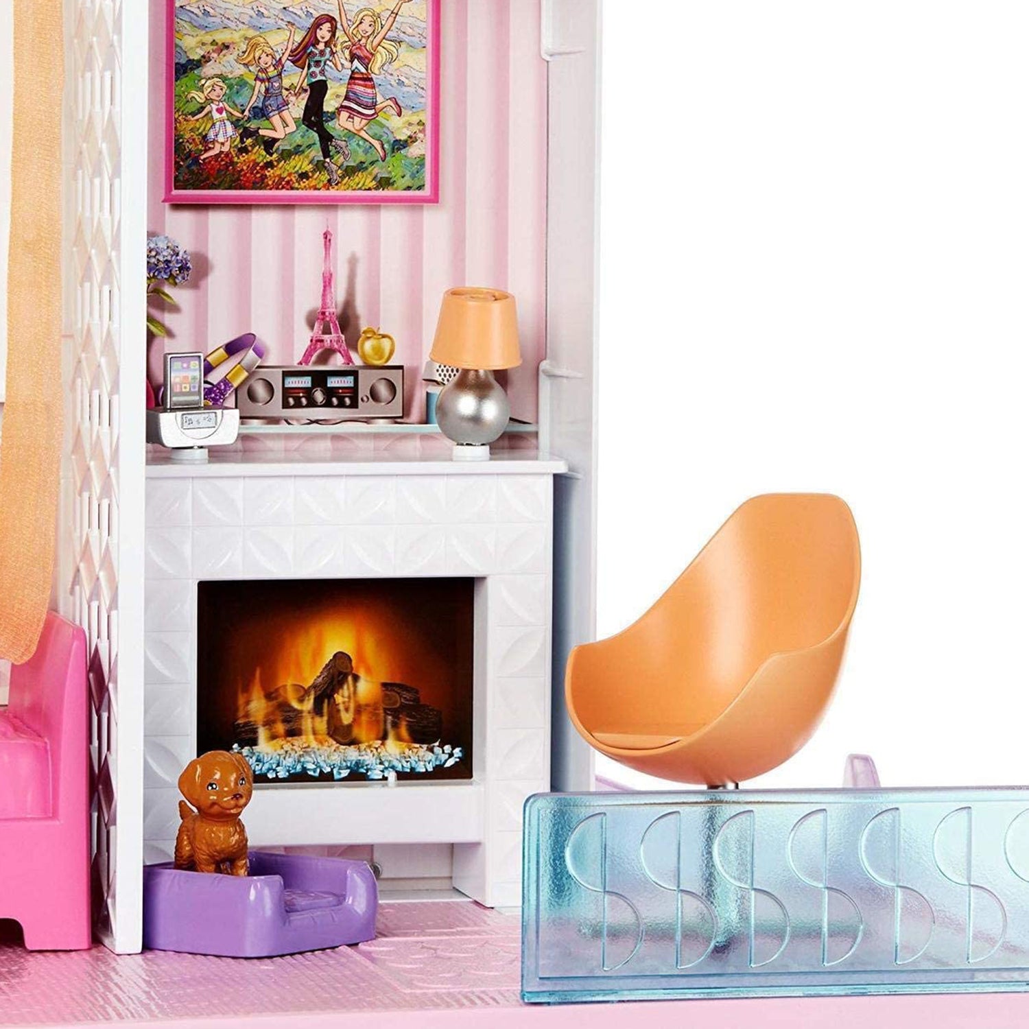 Barbie FHY73 DreamHouse Portable Doll House with Furniture and Accessories, Pink