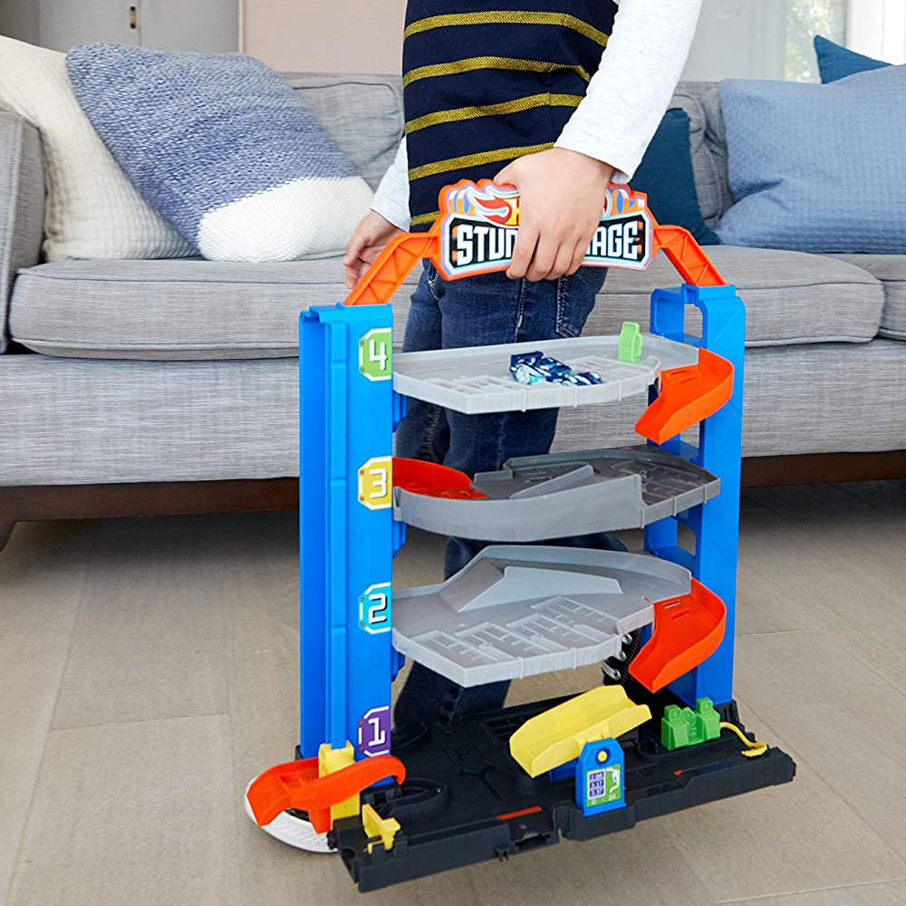 Hot Wheels Stunt Garage Playset Multi Level Vertical Tower with Elevator (Used) - VMInnovations