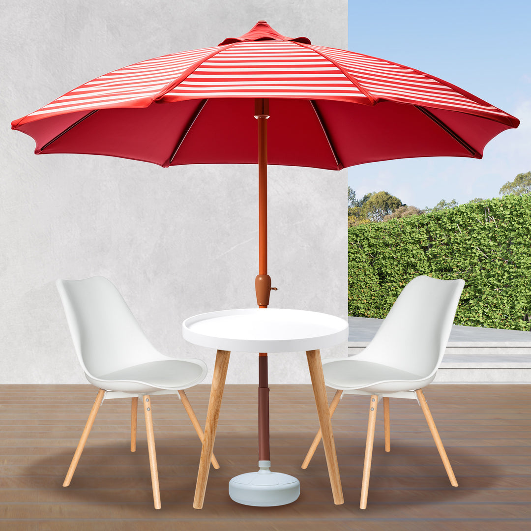 Good Ideas Outdoor Umbrella Stand Patio Base for 1 and 1.5 Inch Poles, White - VMInnovations