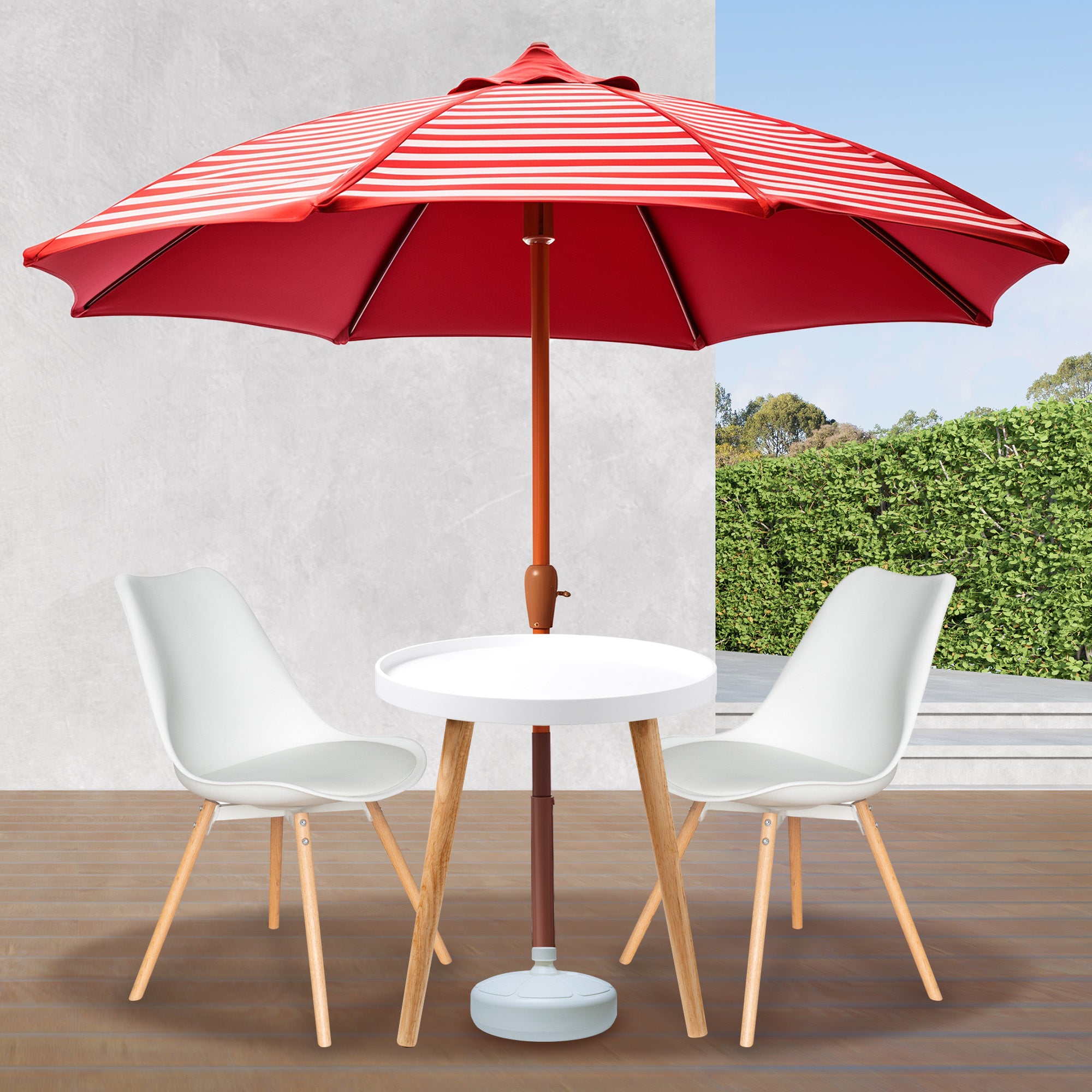 Good Ideas Umbrella Stand Patio Base for 1" & 1.5" Poles, White (Open Box)