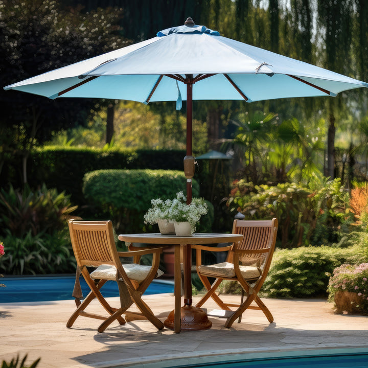 Good Ideas Outdoor Umbrella Stand Patio Base for 1” and 1.5” Poles, Cappuccino - VMInnovations