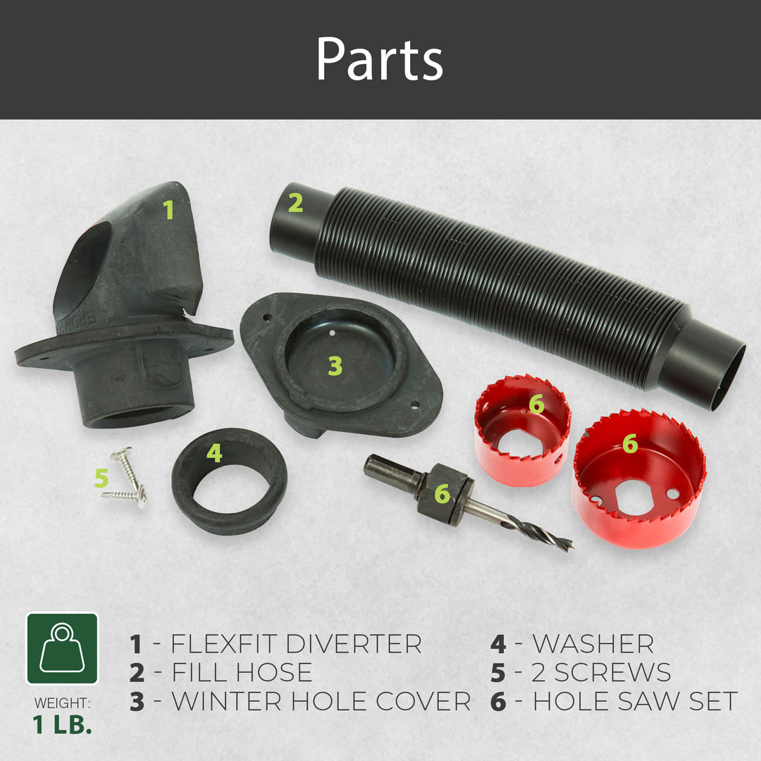 Good Ideas Rain Wizard Diverter Flex Kit for 2x3 & 3x4 Inch Standard Downspouts - VMInnovations