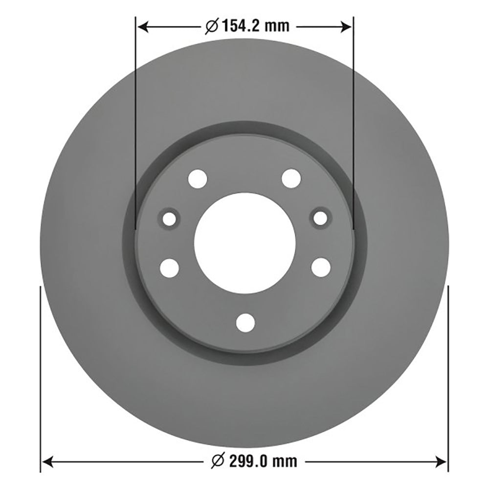 Goodyear Brakes 2142134GY Premium AntiOx Automotive Vehicle Front Brake Rotor