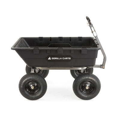 Gorilla Carts 1500 Pound Super Heavy Duty Poly Yard Dump Utility Cart (Used)