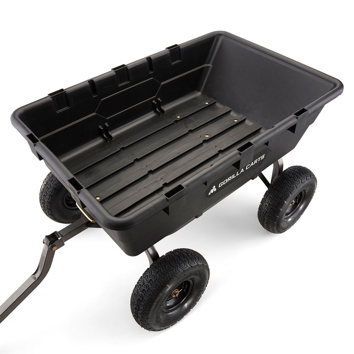 Gorilla Carts 1500 Pound Capacity Poly Yard Dump Utility Cart, Black (For Parts)