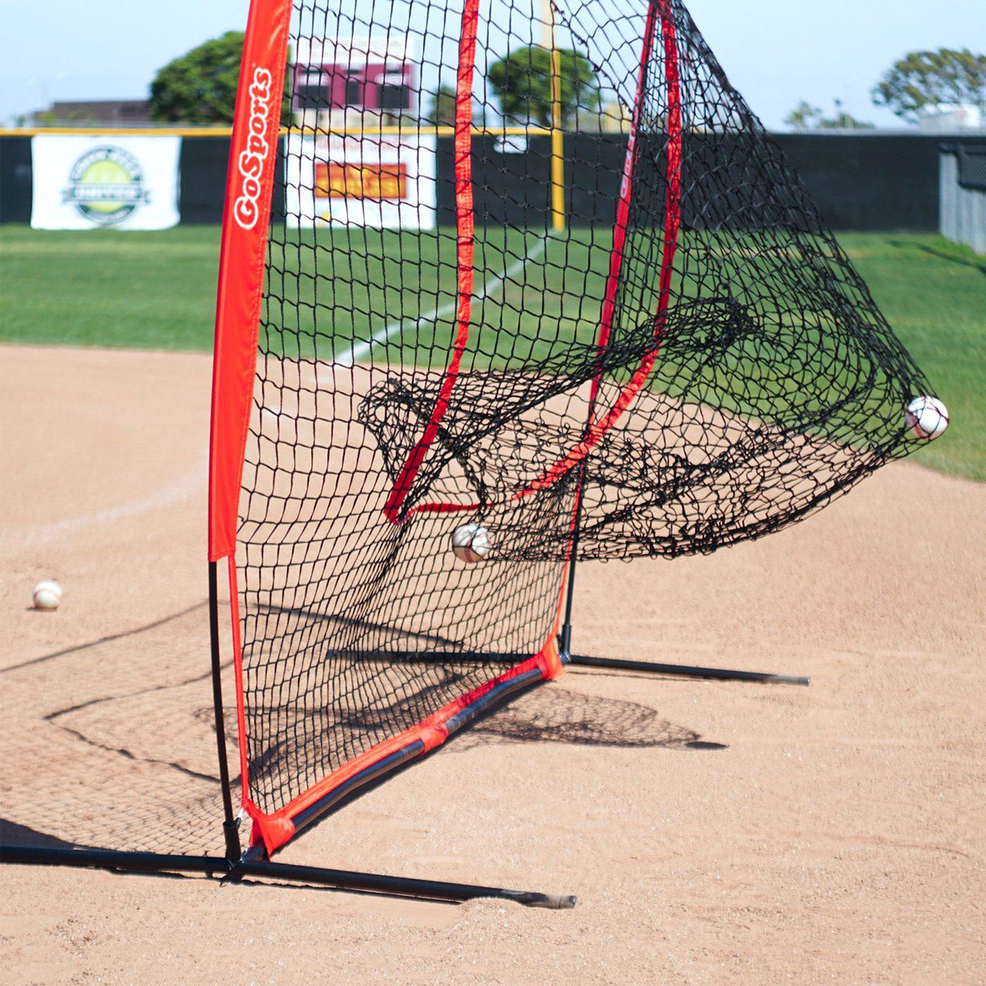 GoSports 7x7 Foot Baseball Practice Hitting & Pitching Net & Frame (Open Box) - VMInnovations