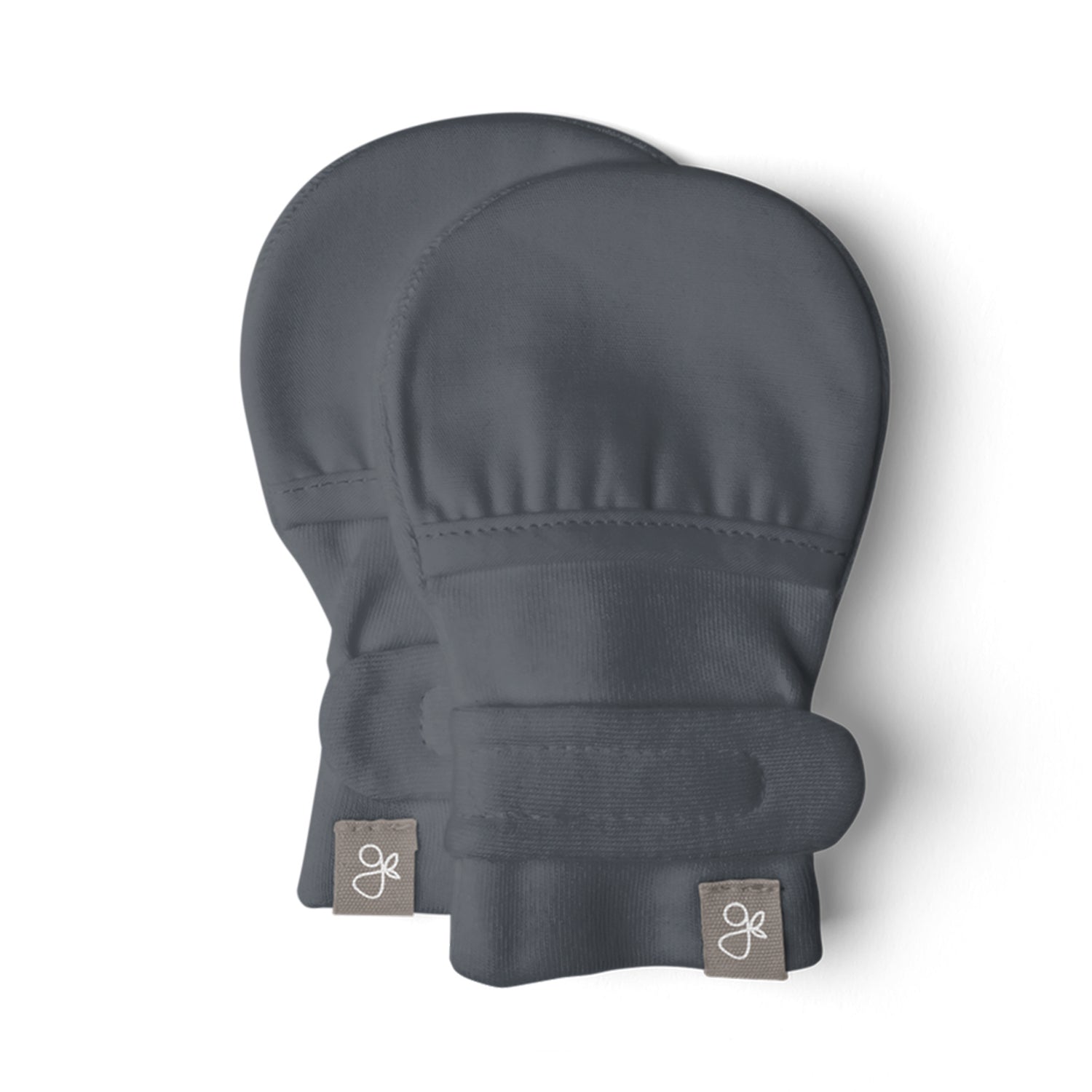 Goumikids Soft Organic Stay On No Scratch Baby Infant Mittens, 0-3M Midnight