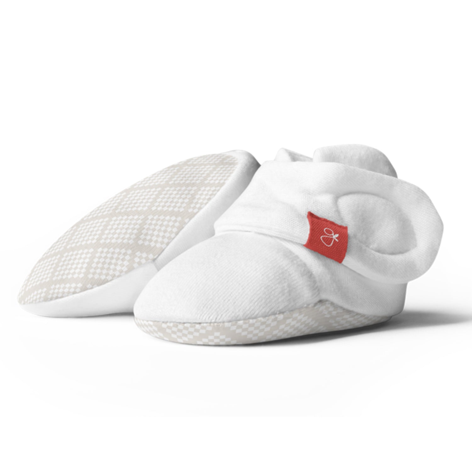 Goumikids Soft Stay On Baby Boots Infant Booties Shoes, 0-3M Diamond Dots Cream - VMInnovations