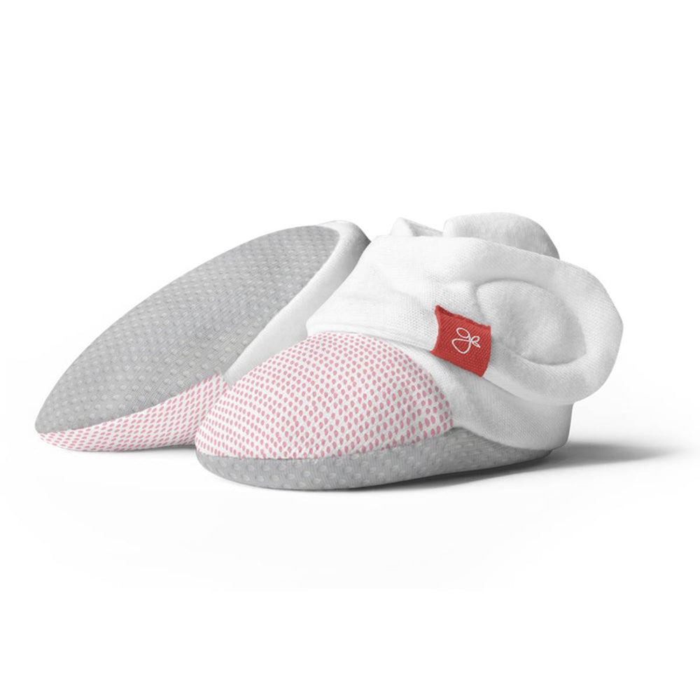 Goumikids Organic Stay On Baby Gripper Boots Booties, 6-12M Pink/Aqua (2 Pair) - VMInnovations