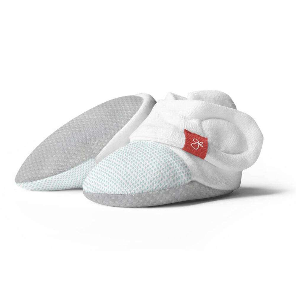 Goumikids Super Soft Organic Stay On Baby Gripper Boots Booties, 6-12M Aqua - VMInnovations