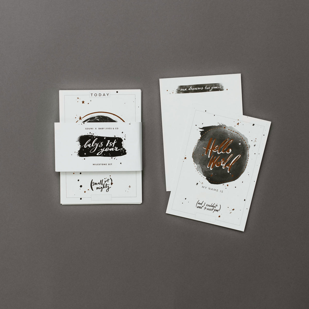 Goumikids Newborn Baby Celebratory Milestone Memory Shareable Mailing Card Set - VMInnovations