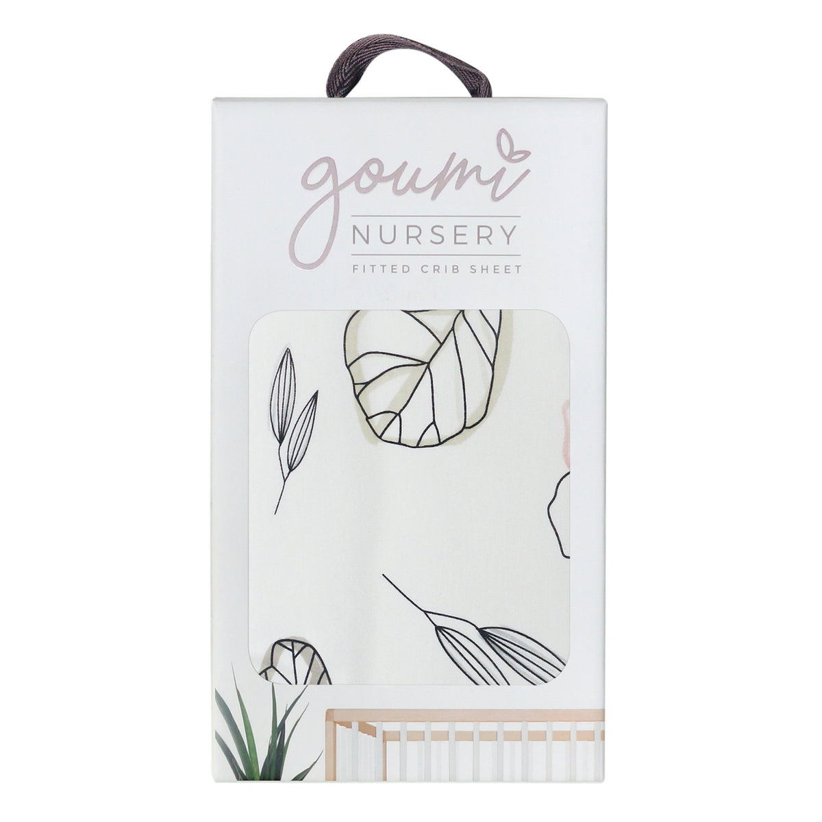 Goumikids Soft Organic Cotton Fitted Baby Crib Sheet, Abstract Flowers and Rose - VMInnovations