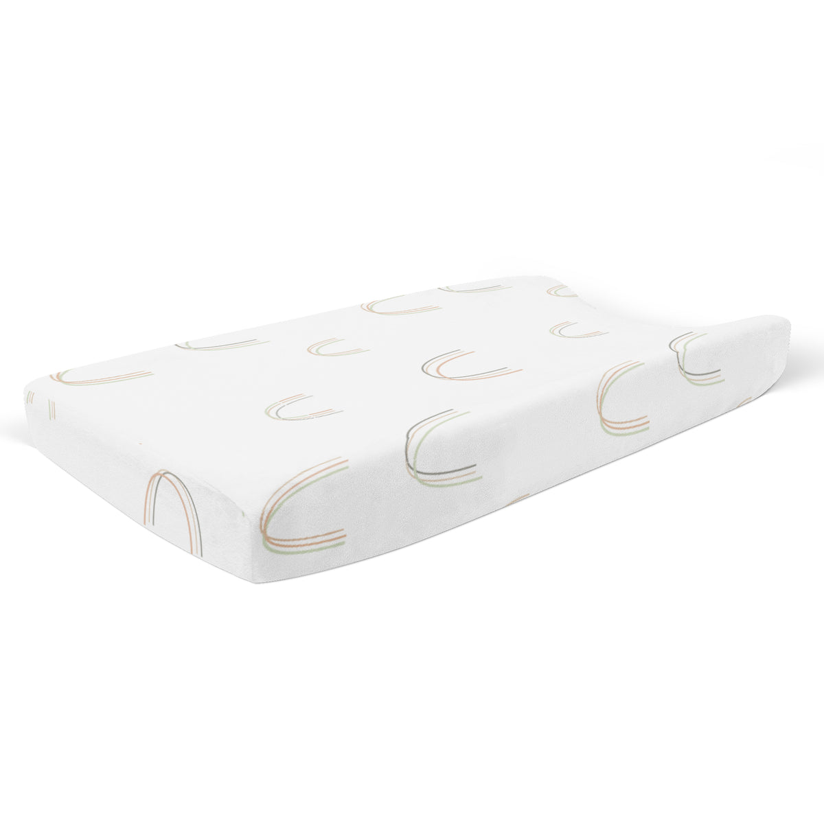 Goumikids Soft Organic Cotton Bamboo Baby Changing Pad Cover, Over the Rainbow - VMInnovations