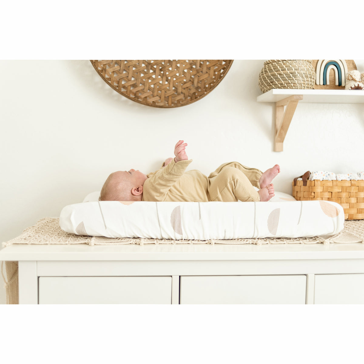 Goumikids Soft Organic Cotton Bamboo Baby Removable Changing Pad Cover, Geo Dash - VMInnovations