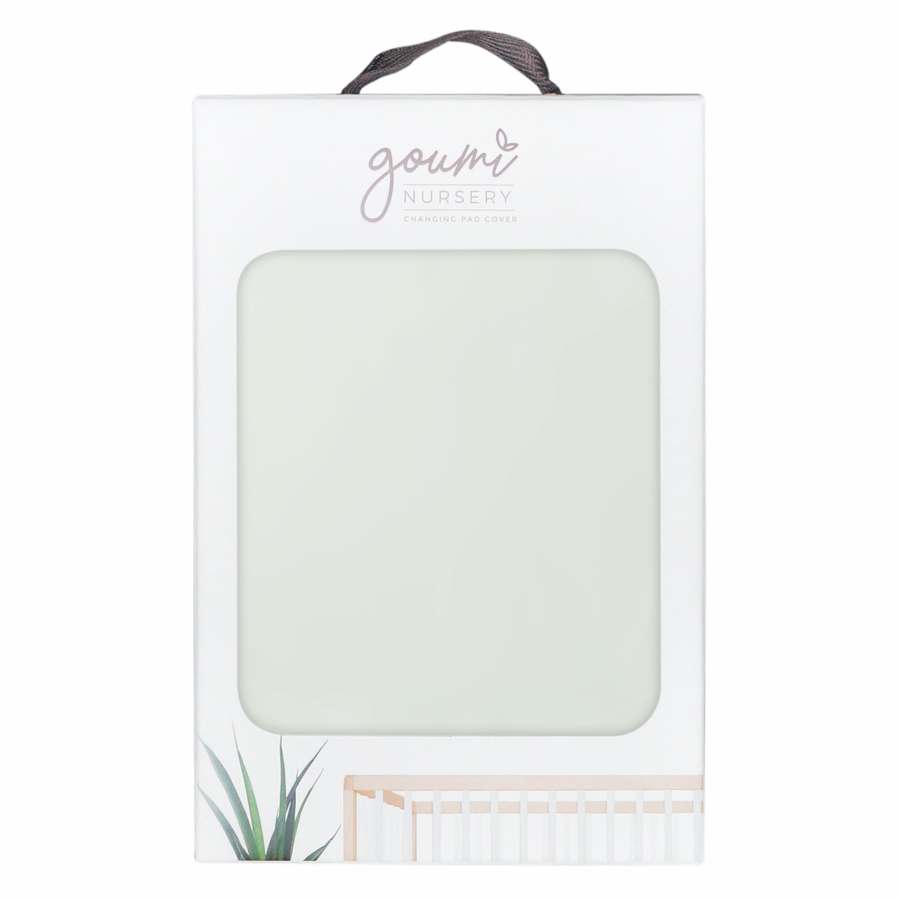 Goumikids Soft Organic Cotton Bamboo Baby Changing Pad Tray Cover, Succulent