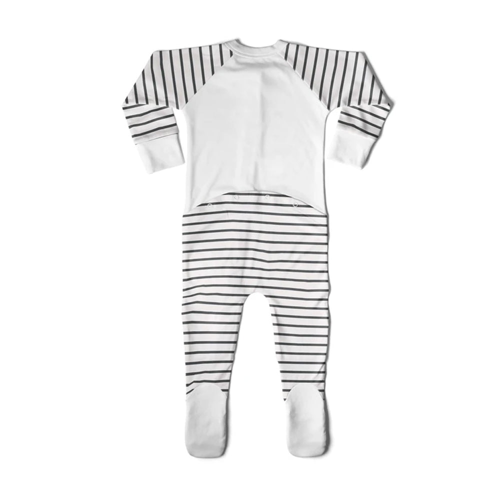 Goumikids Unisex Baby Footie Pajamas Organic Sock Sleeper Clothes, 9-12M Stripe - VMInnovations