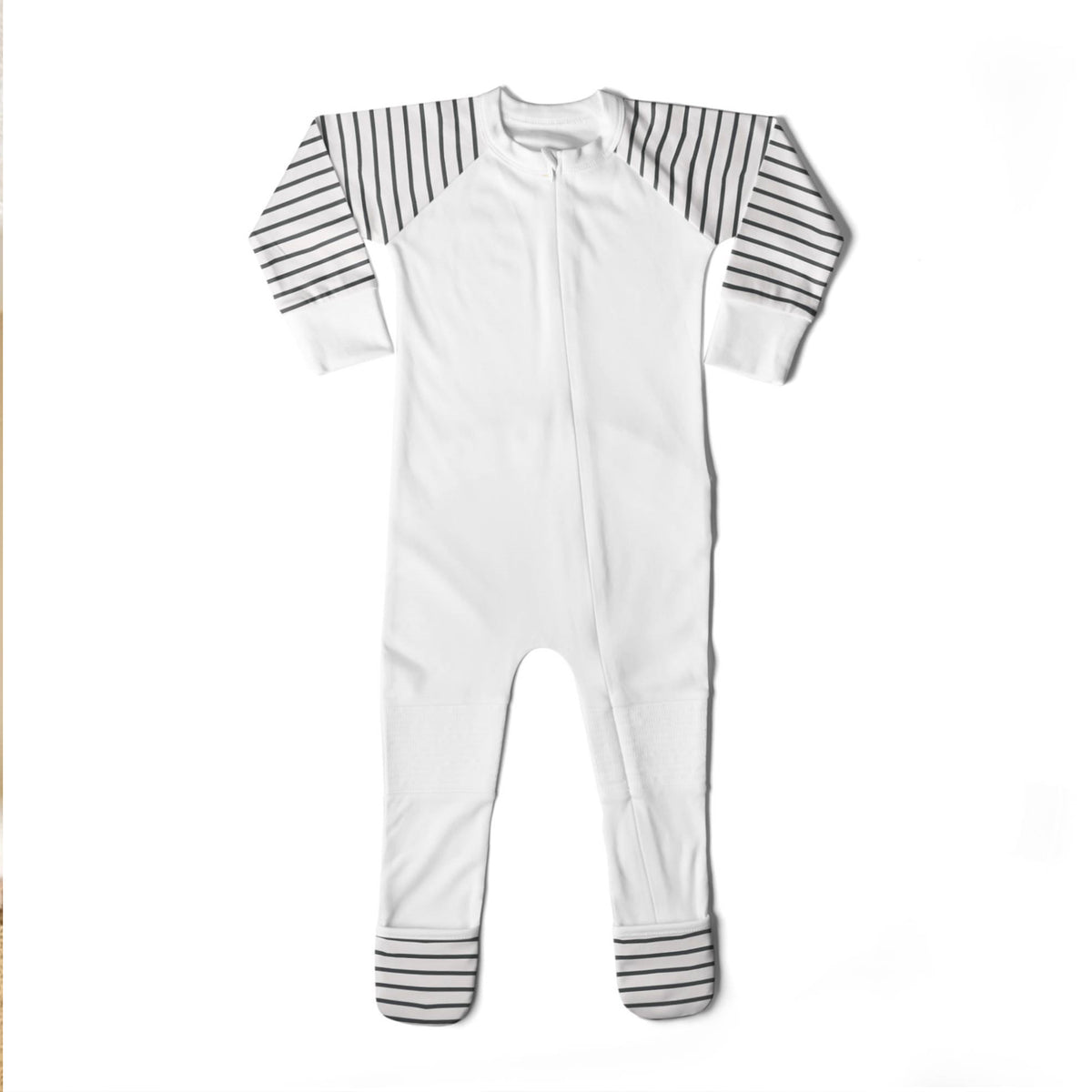 Goumikids Unisex Baby Footie Pajamas Organic Sock Sleeper Clothes, 2T Striped - VMInnovations