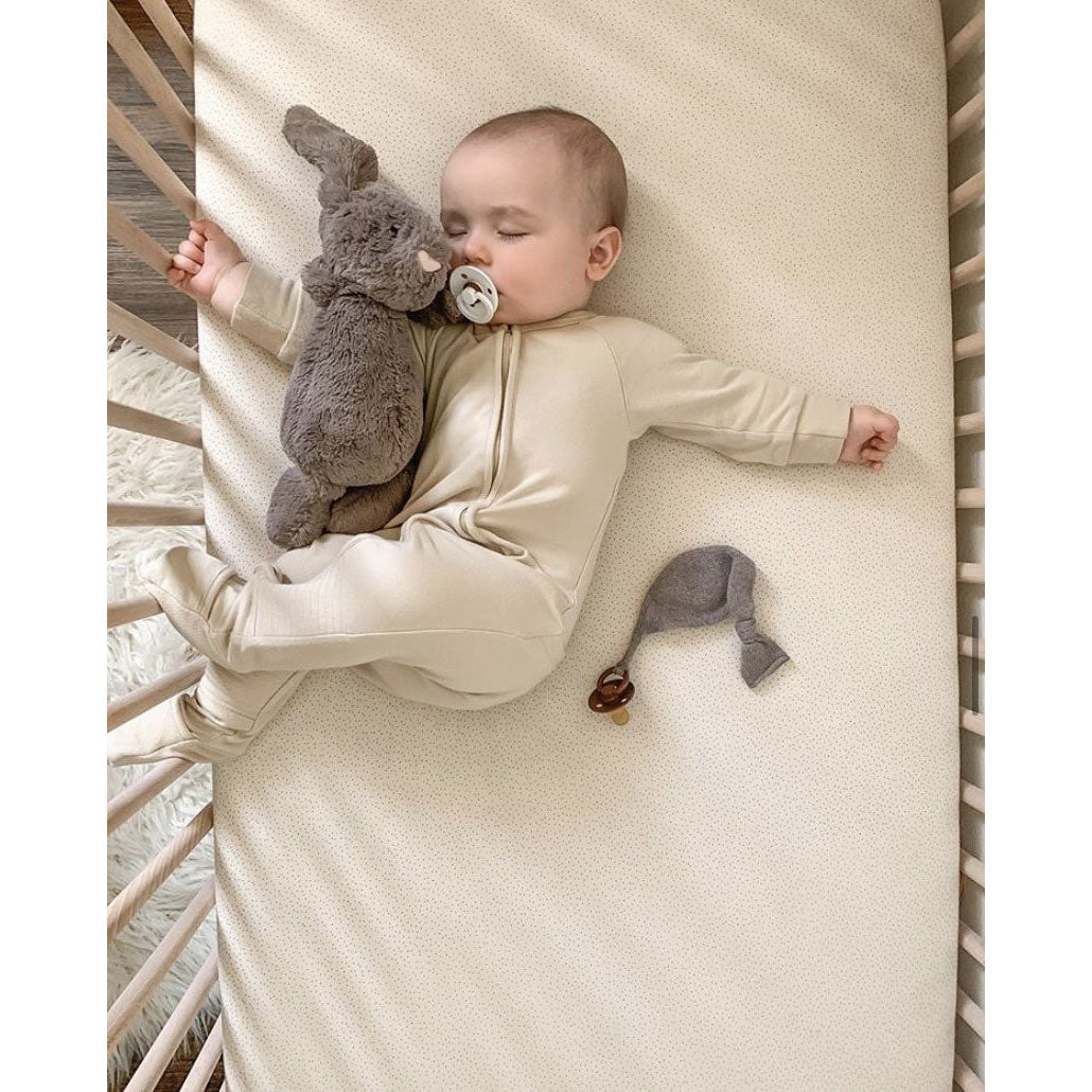 Goumikids Unisex Baby Footie Pajamas Organic Sock Sleeper Clothes, 6-9M Soybean - VMInnovations
