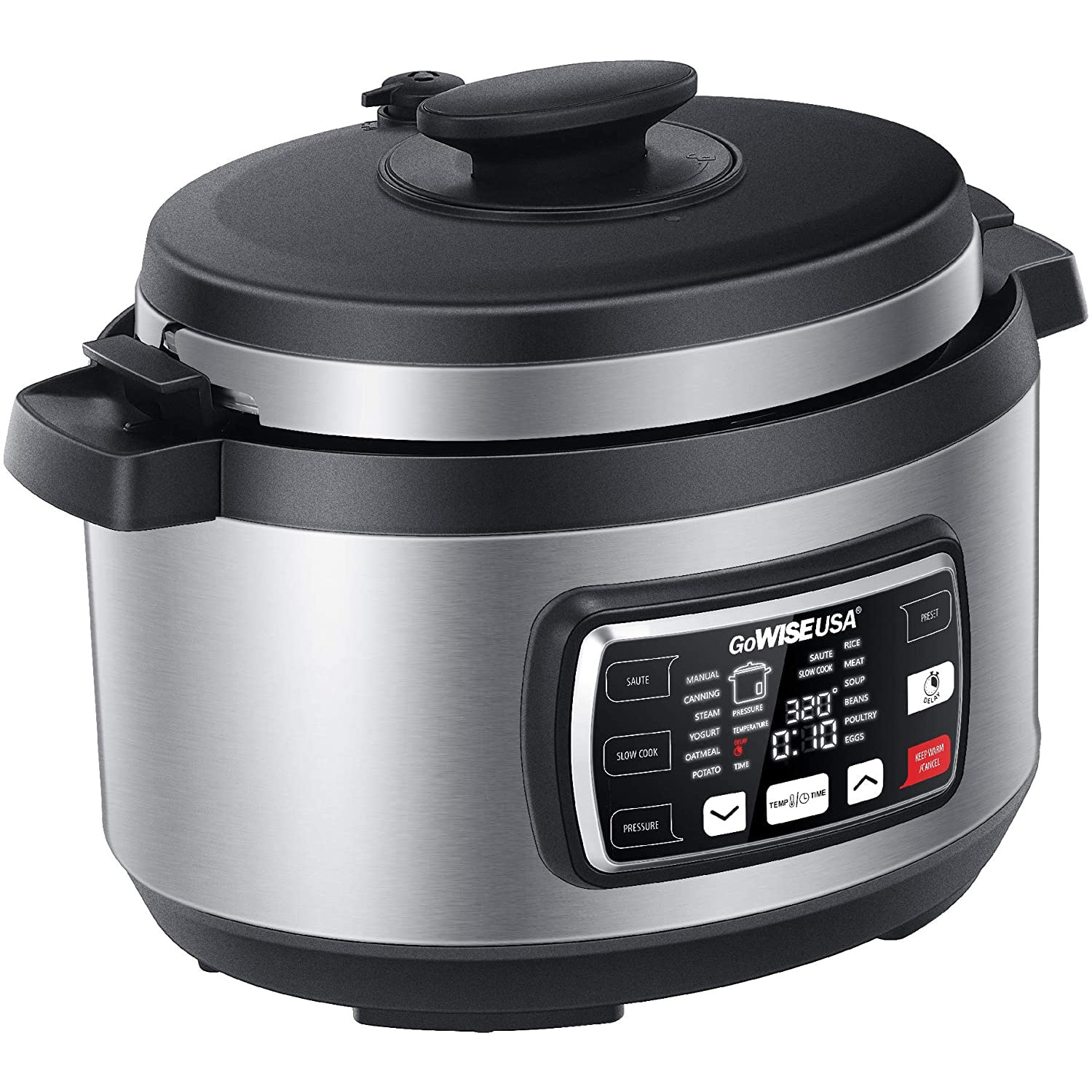 GoWise 12-in-1 Multi Functional 9.5 Qt Stainless Steel Pressure Cooker(Open Box)