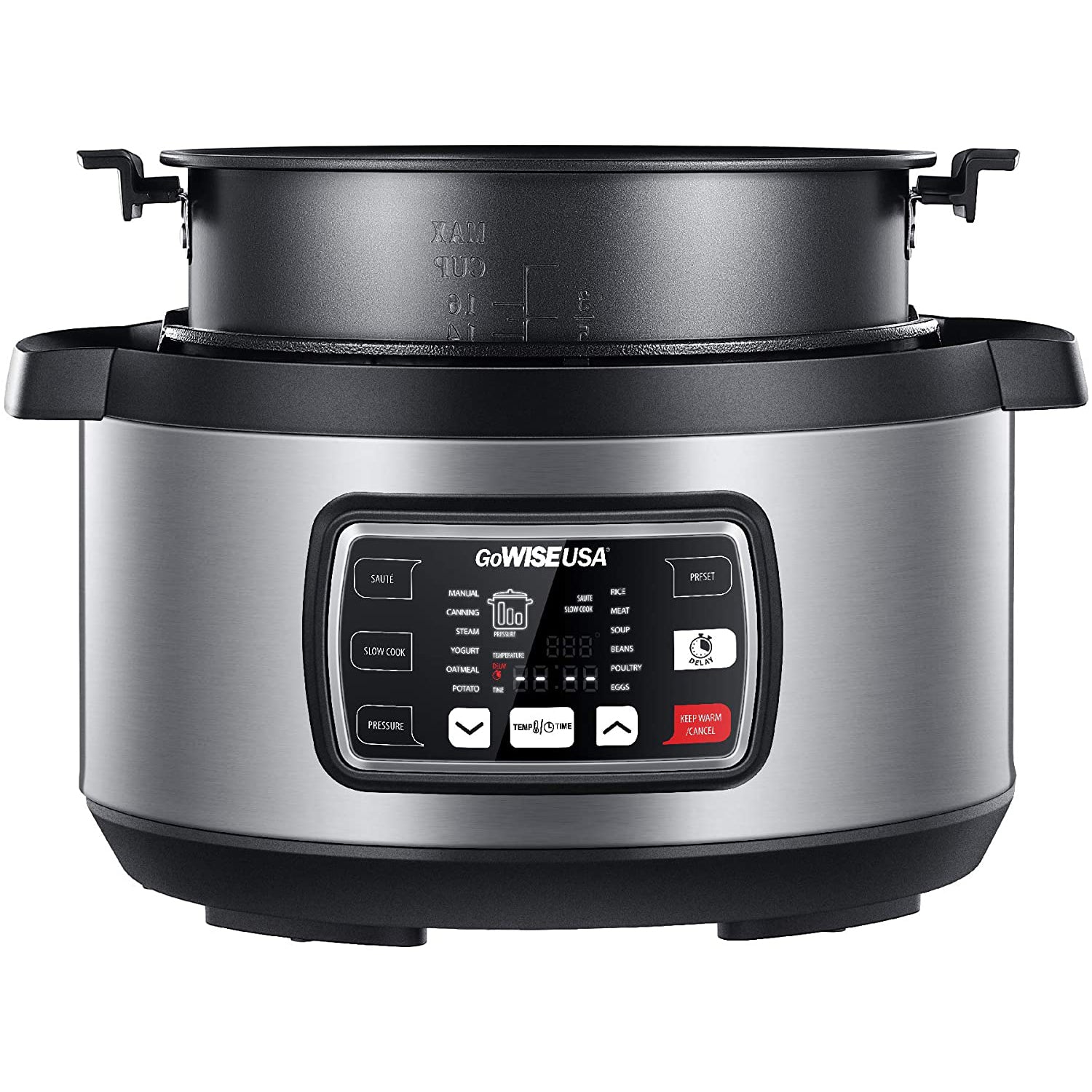 GoWise 12-in-1 Multi Functional 9.5 Qt Stainless Steel Pressure Cooker(Open Box)