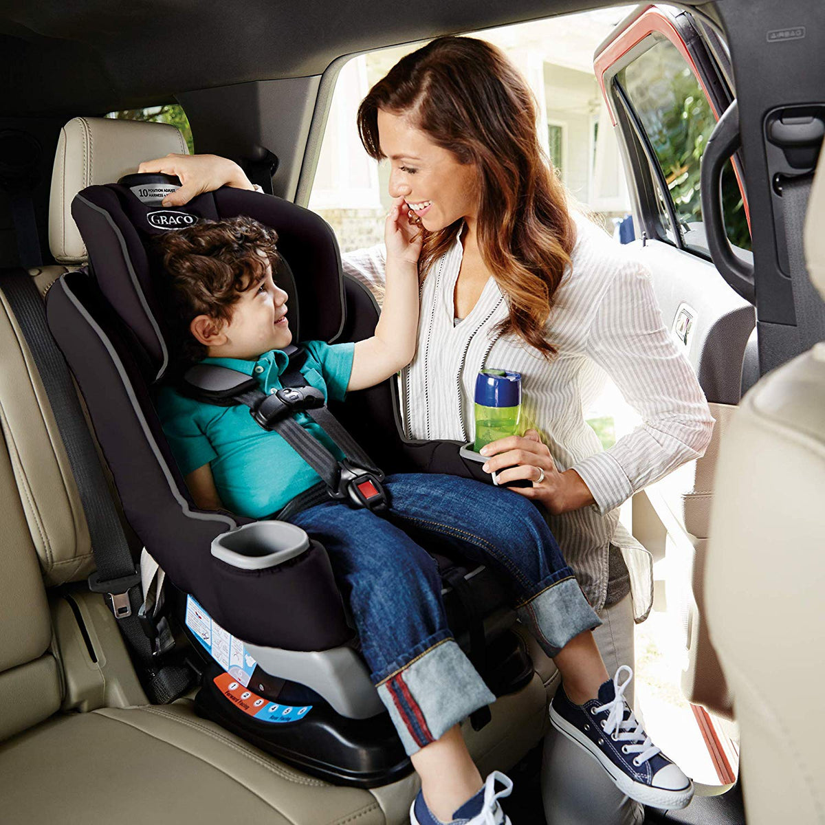 Graco Extend2Fit Convertible 3 in 1 Rear & Front Facing Car Seat/Booster, Garner