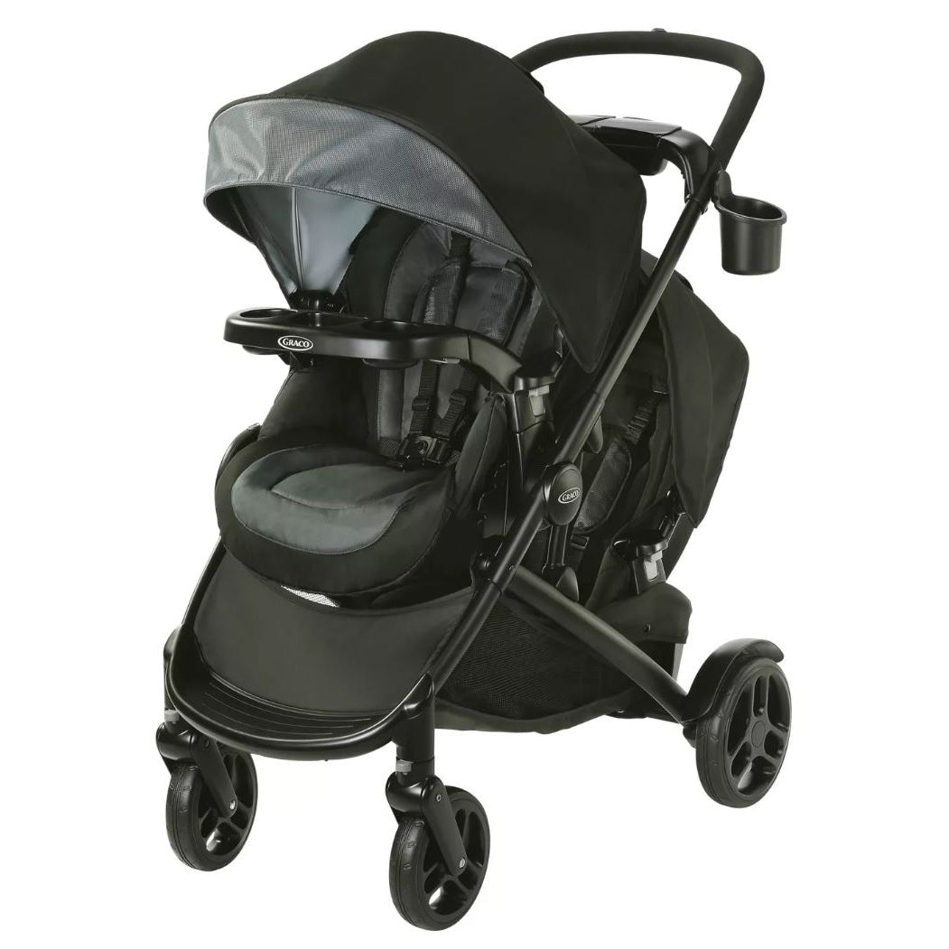 Graco Modes2Grow 4 in 1 Convertible Double Baby Toddler Stroller, Spencer Gray