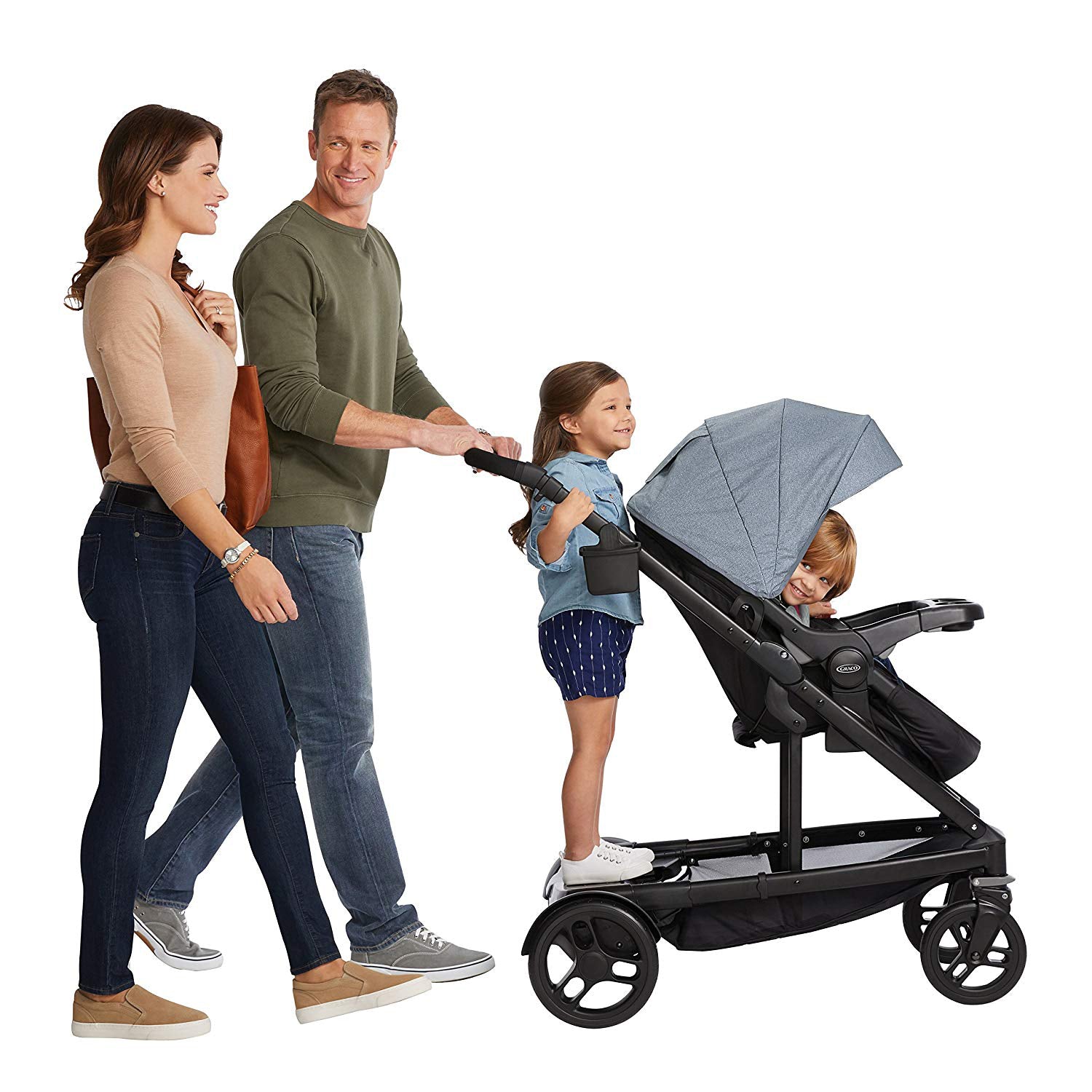 Graco Uno2Duo Single to Double Baby Toddler Convertible Stroller (Open Box)