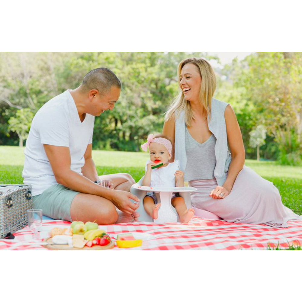 Bumbo Baby Infant Soft Foam Wide Floor Seat w/ Play Top Tray Attachment, Monsoon