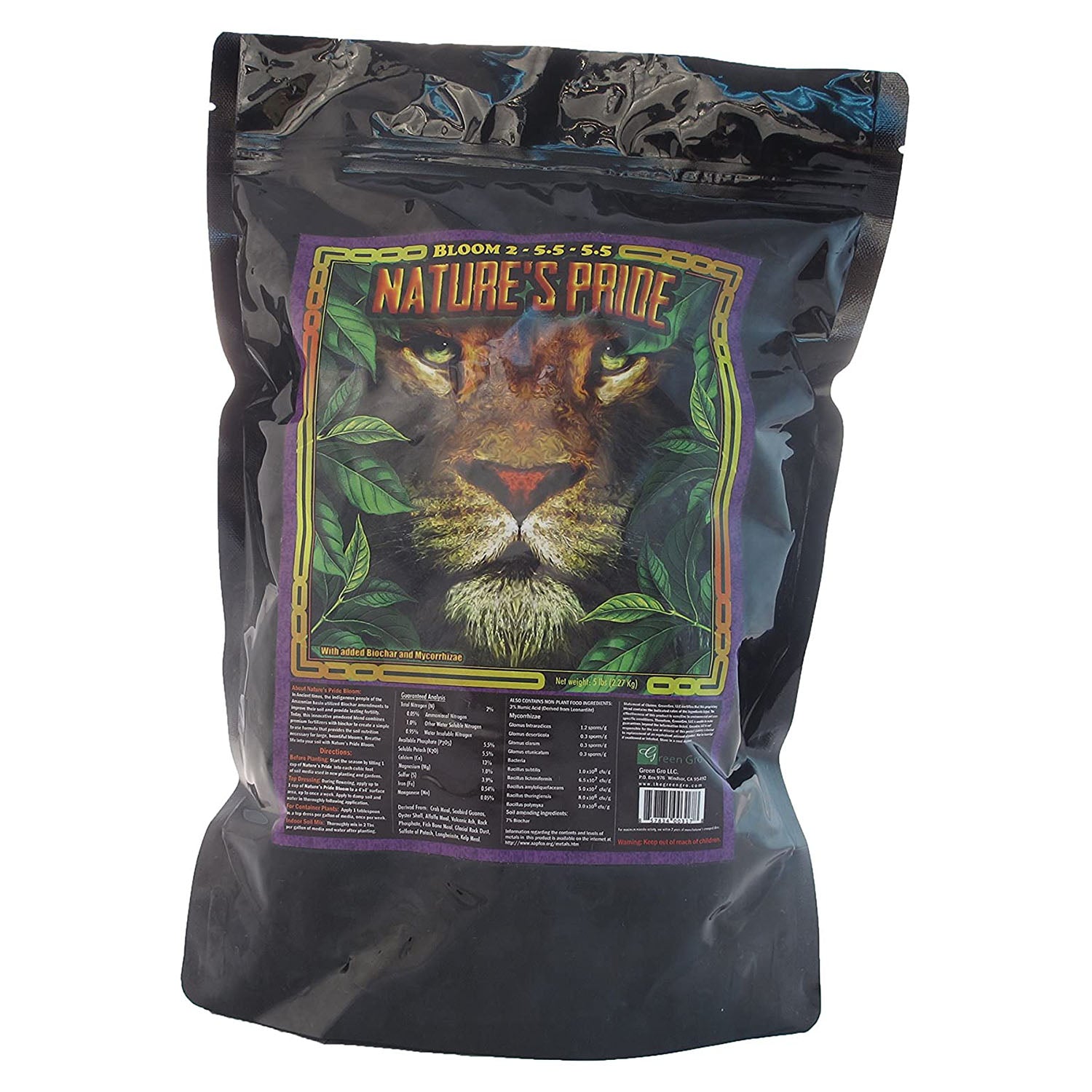 GreenGro Nature's Pride Plant Fertilizer w/ Biochar & Mycorrhizae, 5 Lb (6 Pack)