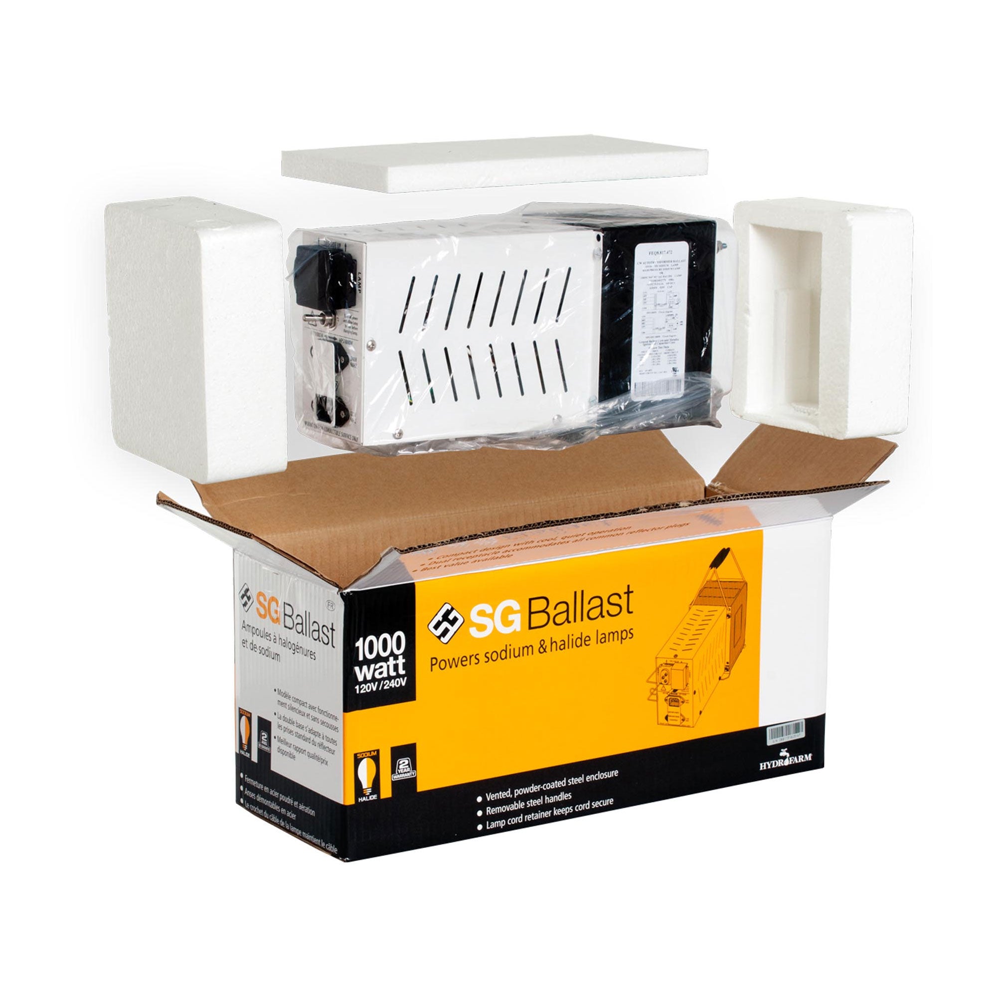 HYDROFARM Hydroponic Indoor 1000W HPS Grow Light Kit | Reflector - Open Box