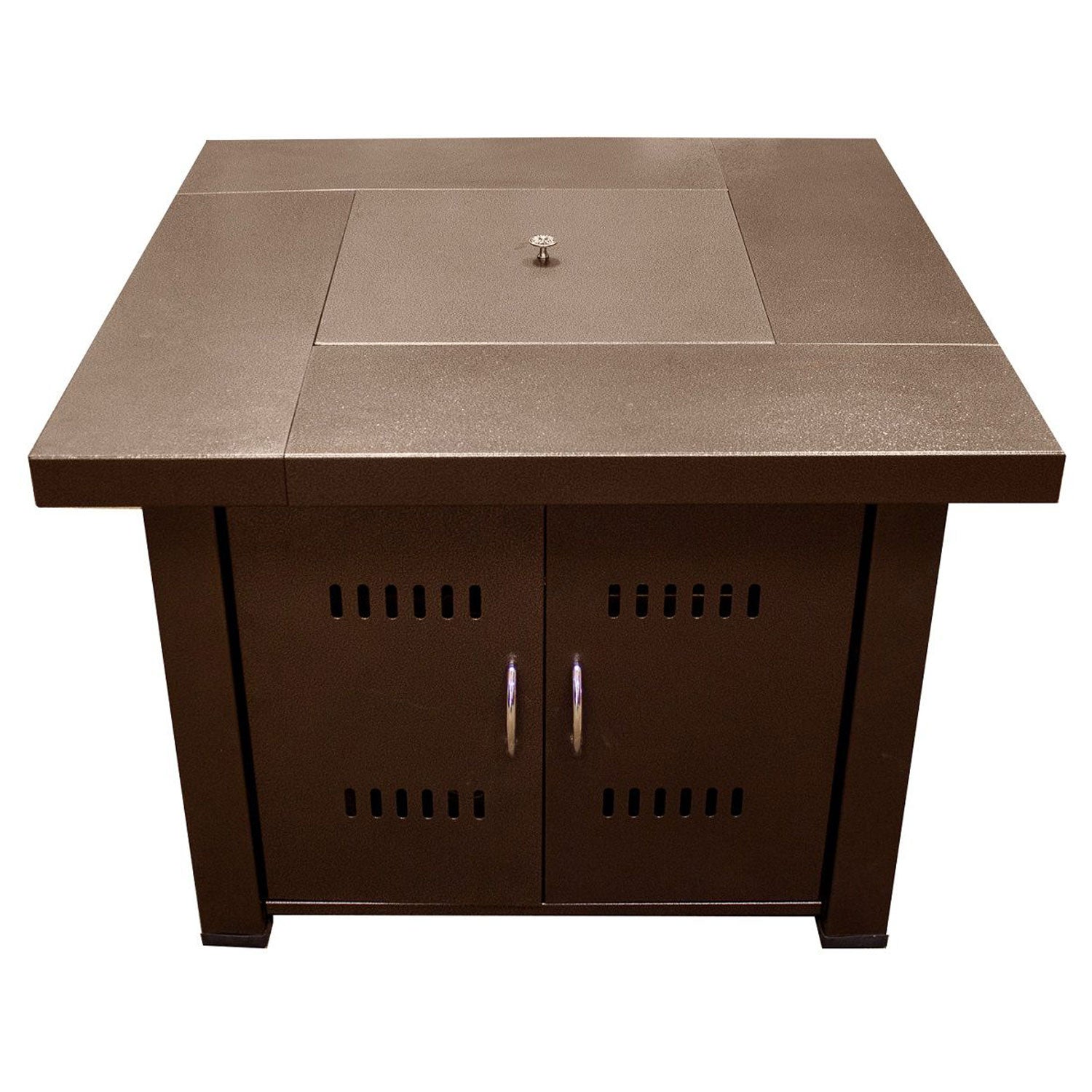 AZ Patio Heaters GS-F-PC Fire Pit 38 In 40,000 BTU Table w/ Glass Beads, Bronze - VMInnovations