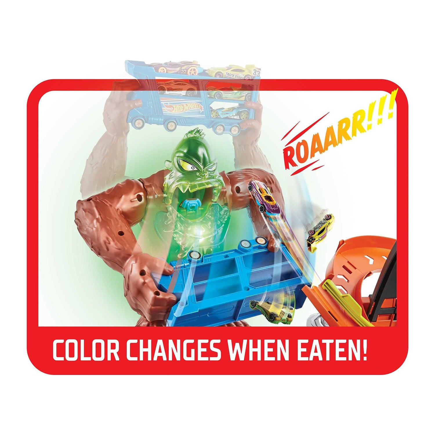 Hot Wheels Toxic Gorilla Slam Gas Station and Tire Repair Shop Car Track Playset - VMInnovations